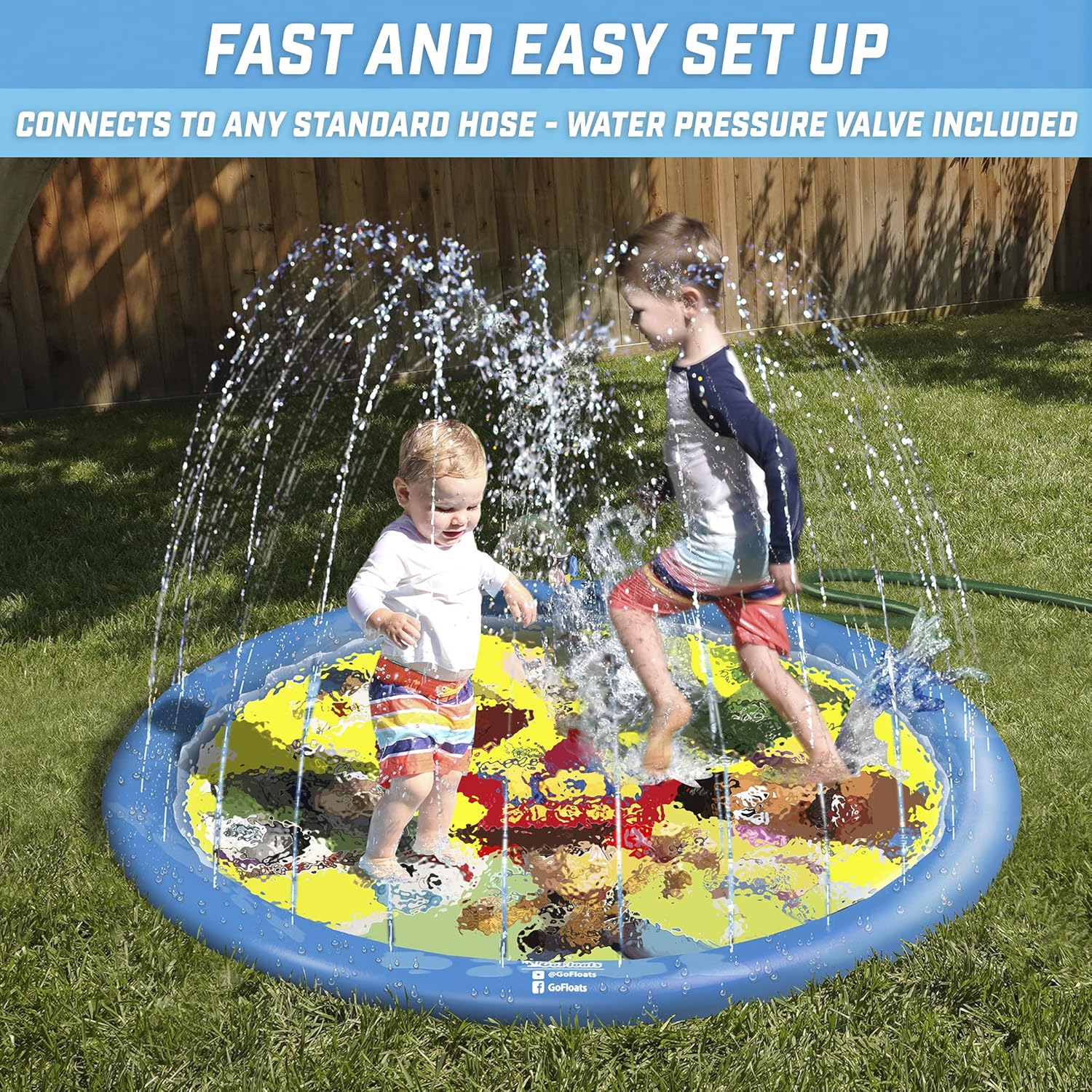 GoFloats Disney Frozen 2 Splash Mat, Blue (DIS-Splash-Frozen): Sports & Outdoors