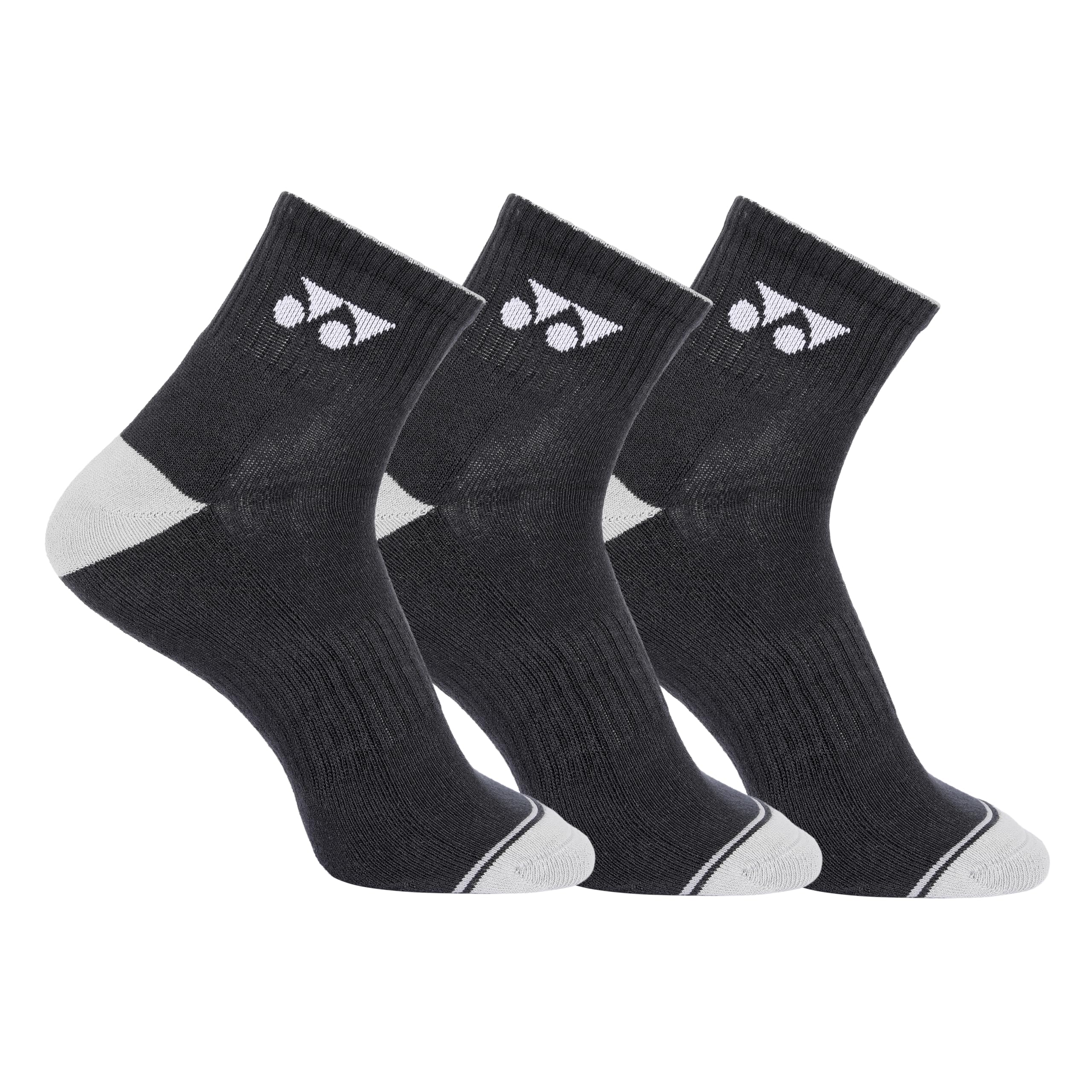 Quarter Length Performance Sports Socks (Badminton, Running, Gym & Indoor Training), Pack of 3-image-21