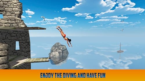 Cliff Diving Simulator: Stunts Games 3D | Water Trick Cliff Diving Game : Jump In Water Diving Simul