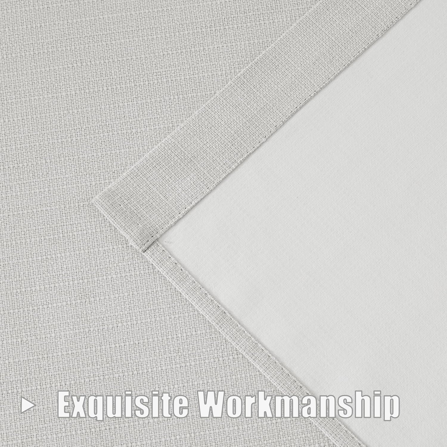 Randall Cream White Full Blackout Pinch Pleat Curtain 95 Inch-Thermal Insulated Room Darkening Drape with Back Tab&Ring Hook, Linen Textued Window Treatment Drapes for Bedroom,2 Panel 38x84 Inches