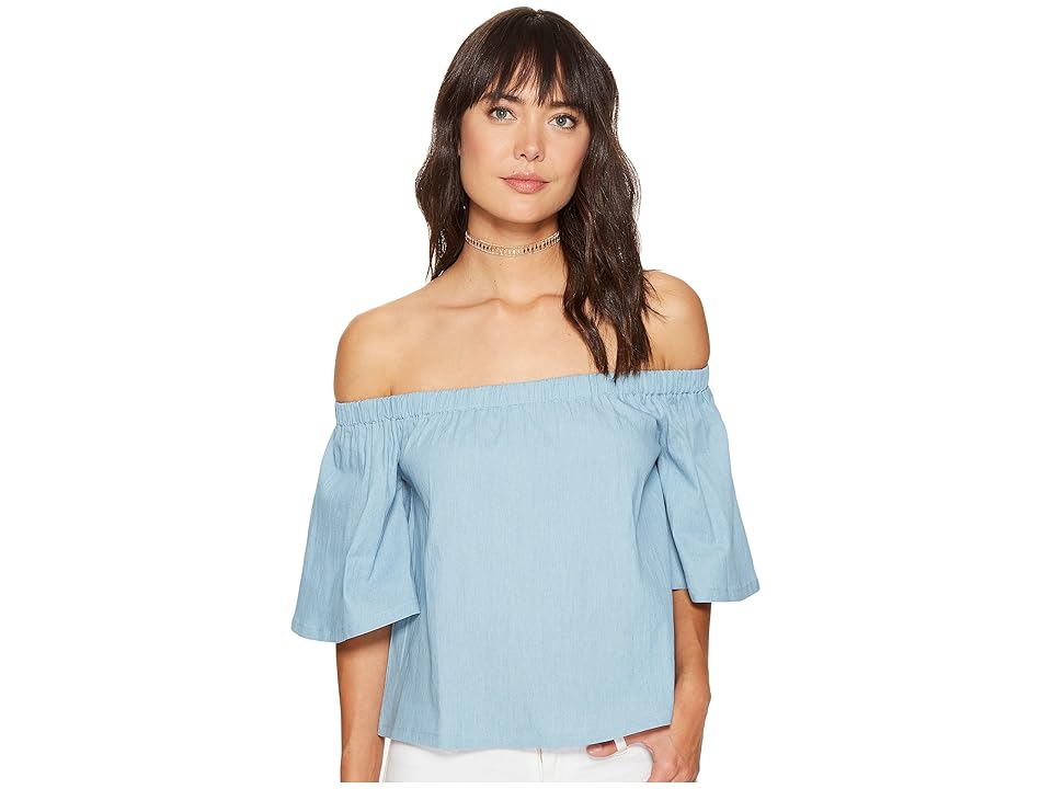 

Clayton Yuri Top (Sunfade Denim) Women's Clothing, Blue