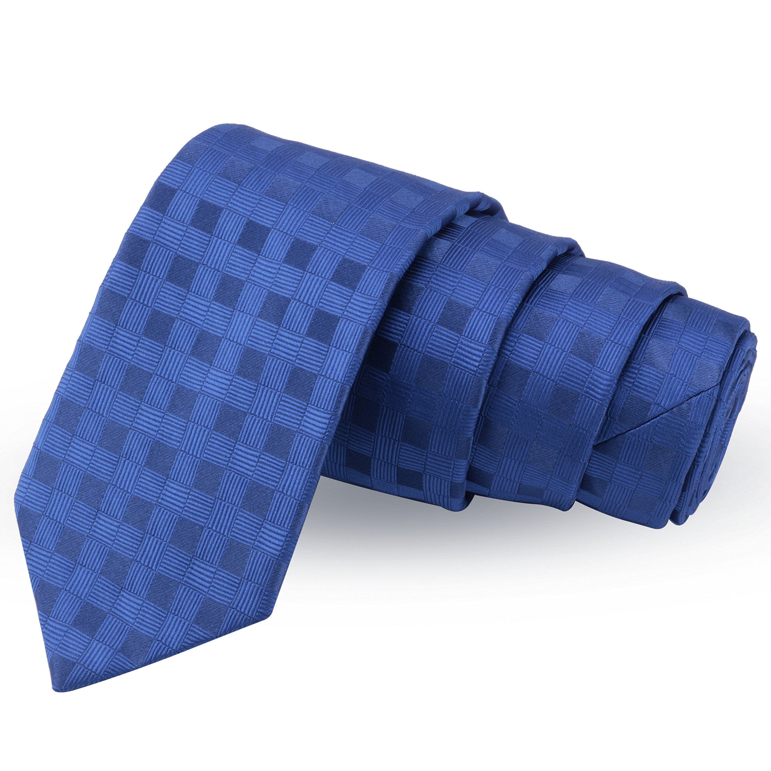 Suave Blue Colored Microfiber Necktie for Men-image-22