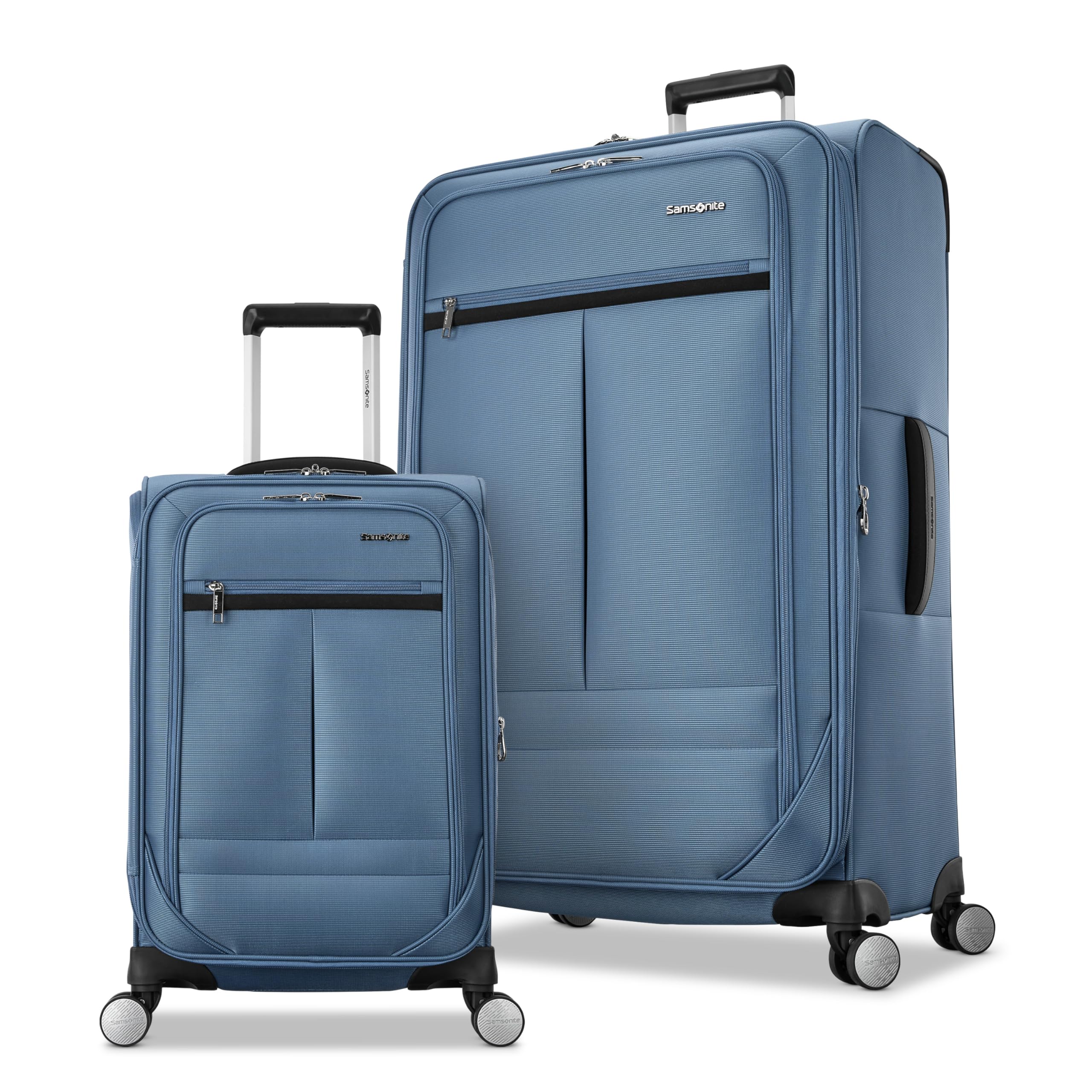 Samsonite Carry-On Soft-Sided Expandable 21-Inch Element Suitcase: Airline Approved for Most Major Airlines, Durable, 360° Spinner Wheels, Adjustable Handle, 2 Front & Side Pocket- Black — view 24