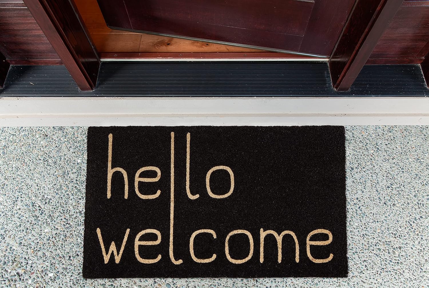 DII Natural Coir Doormat Outdoor Welcome Mat, 17x29, Hello (Pack of 2)