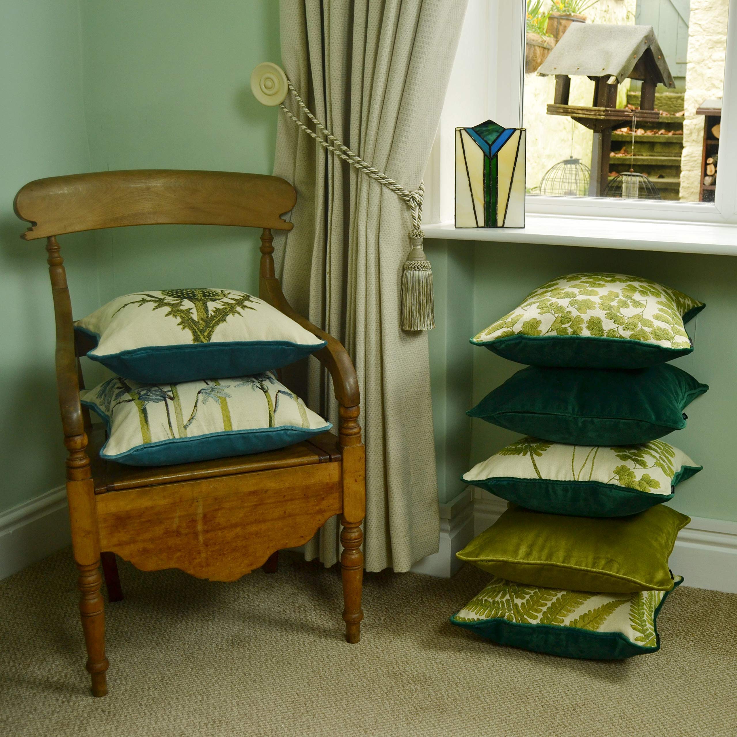 McAlister Textiles Luxury Tapestry Cushion Highland Thistle