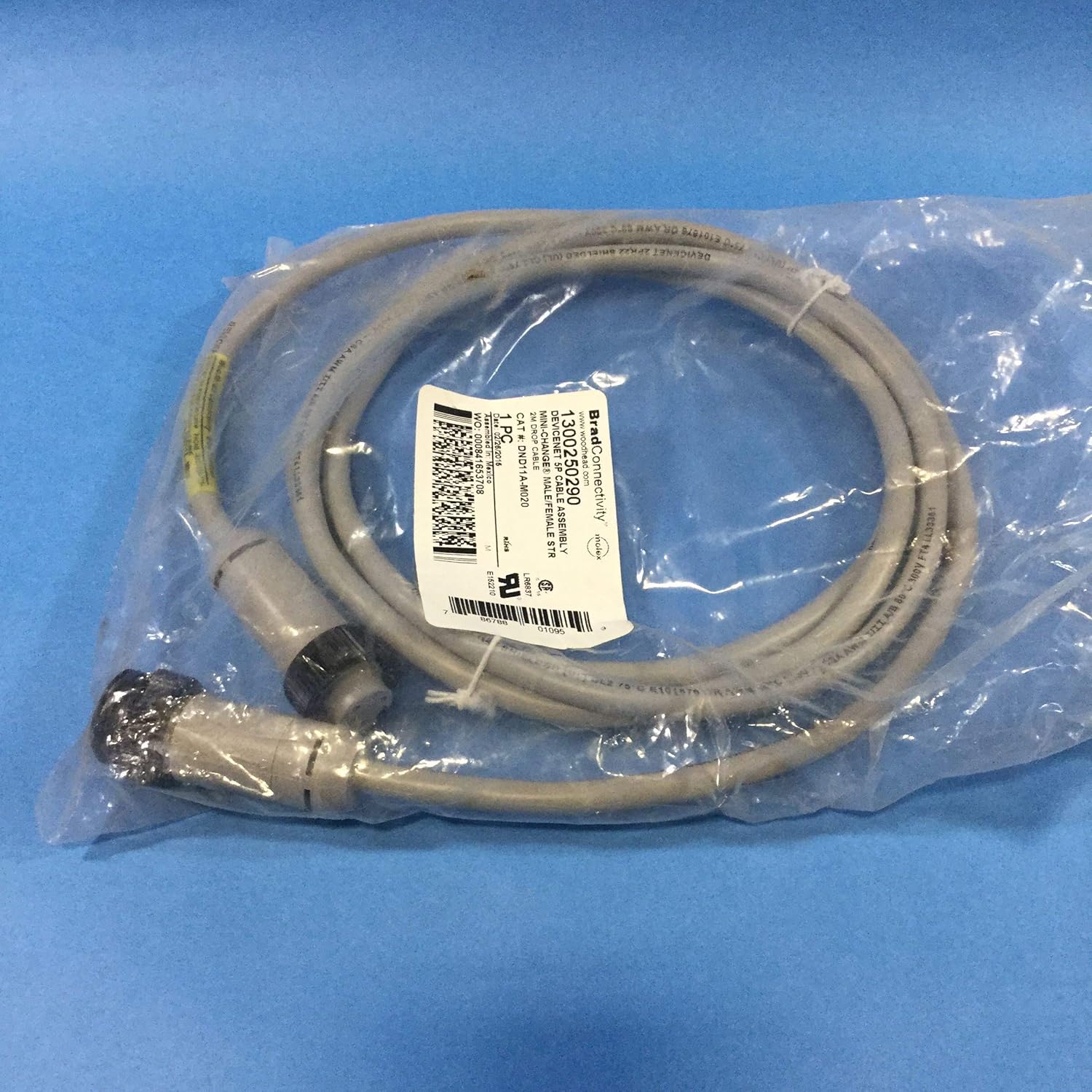 Dnd11a-M020 Devicenet 5-Pole, Double Ended, Male/Female Dnd11a-M020