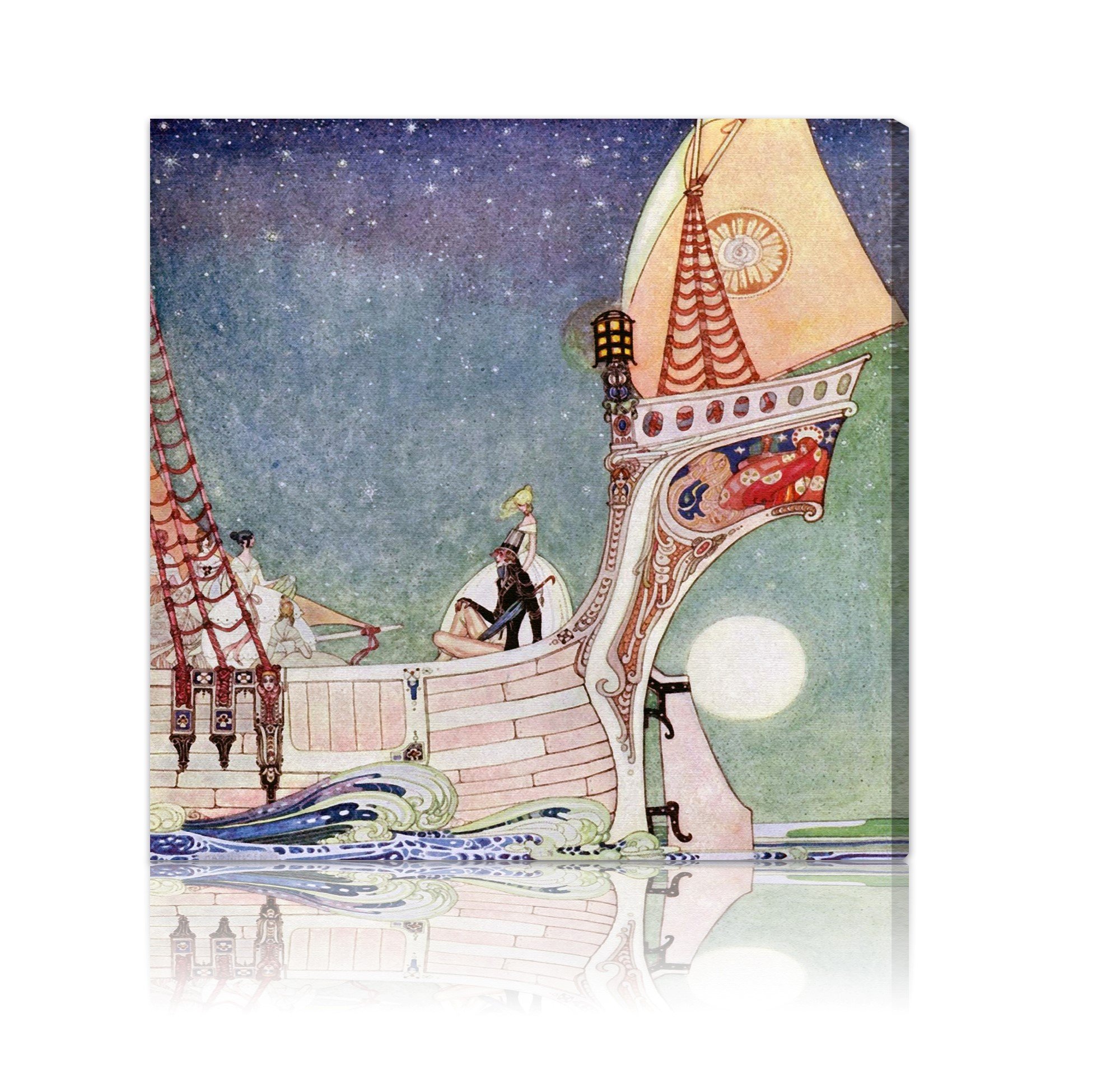 The Oliver Gal Artist Magical Boat Canvas Artwork, 40 by 40 by 1.5-Inch