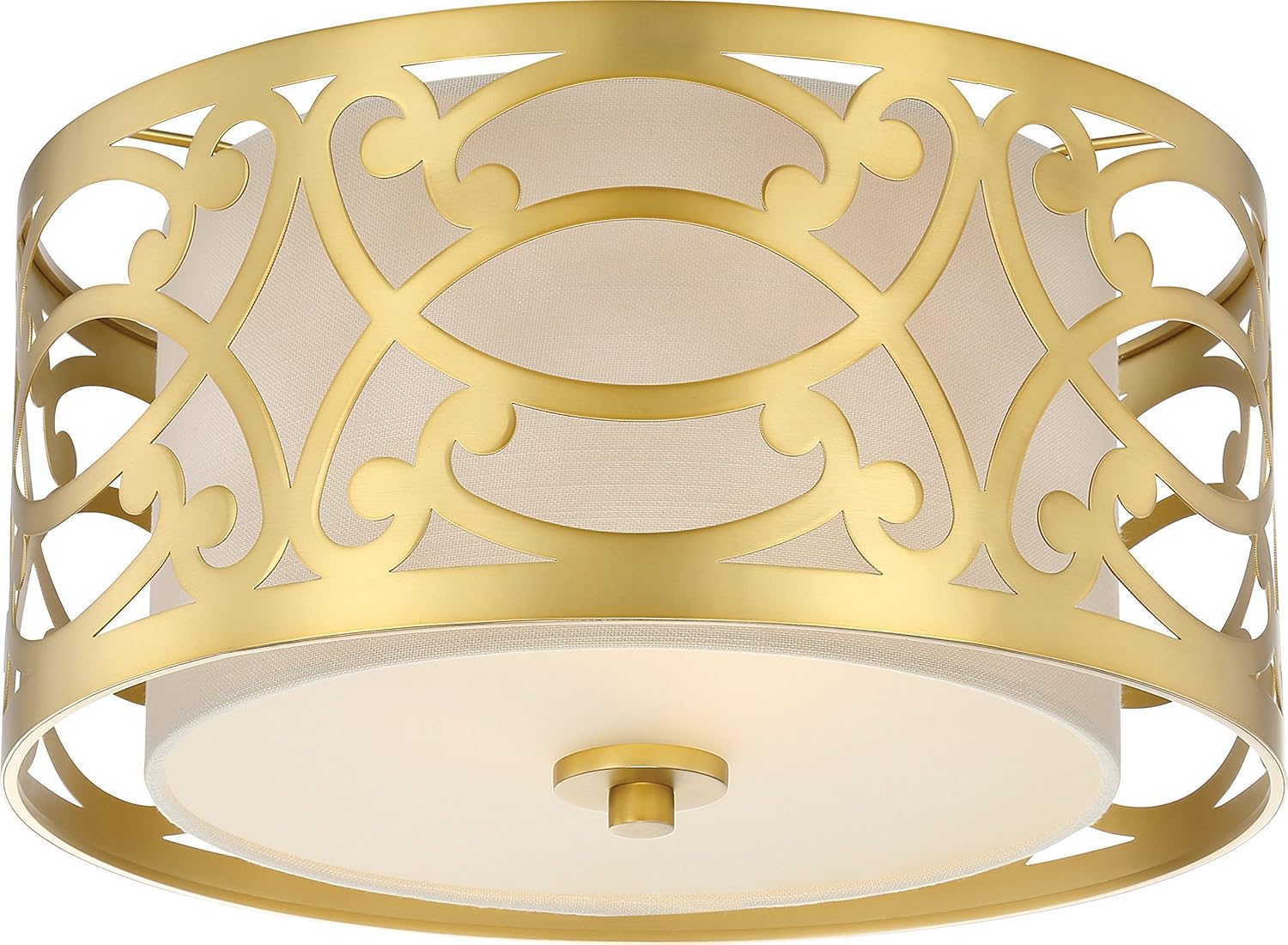 Nuvo Lighting 60/5942 Transitional Two Light Flush Mount from Filigree Collection in Pwt, Nckl, B/S, Slvr. Finish