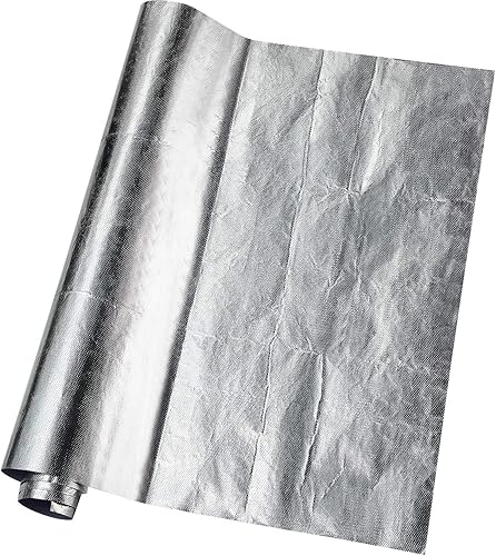 Miniatura 5 de BBTO Lámina reflectante de calor, con respaldo adhesivo de fibra de vidrio aluminizada, barrera de protección, material resistente al calor para