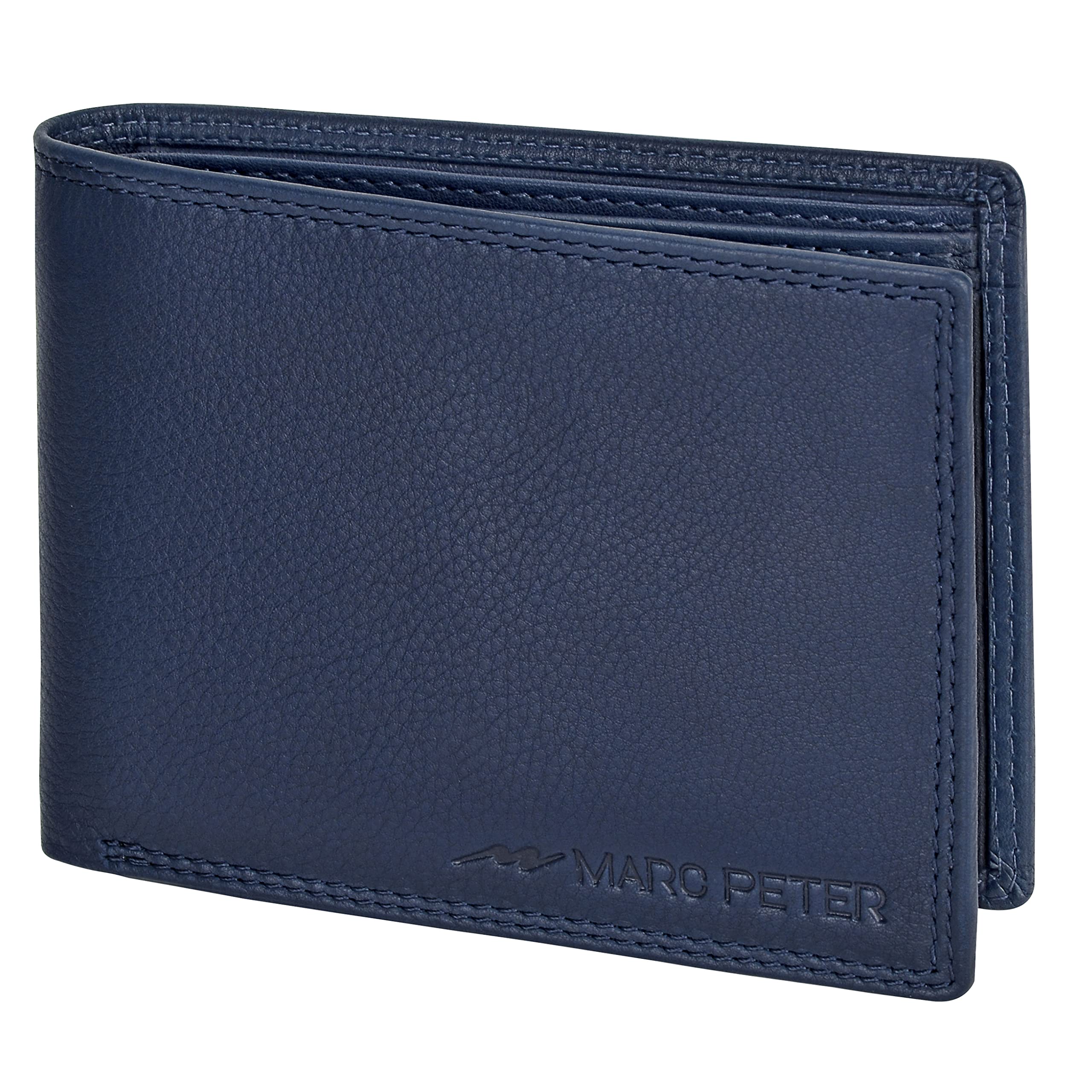 Marc Peter® Hanover portemonnee van echt leer | Portemonnee voor heren met RFID-bescherming | Groot 10 vakken portemonnee | Lederen portemonnee, CLASSIC (OHNE AIRTAG-FACH), Klassiek