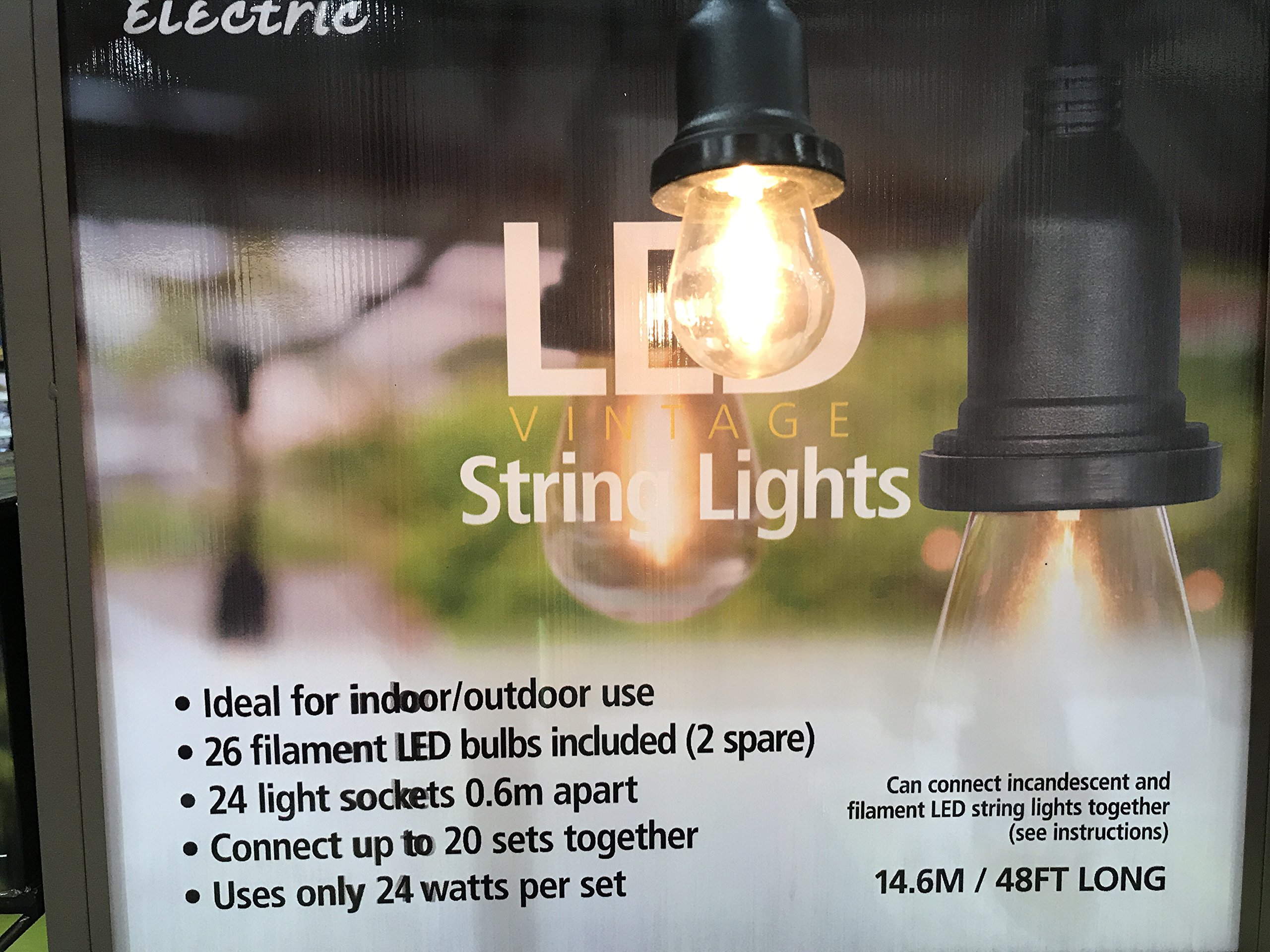 Feit ElectricVintage String Light Set 14.6m/48ft 24 Lights