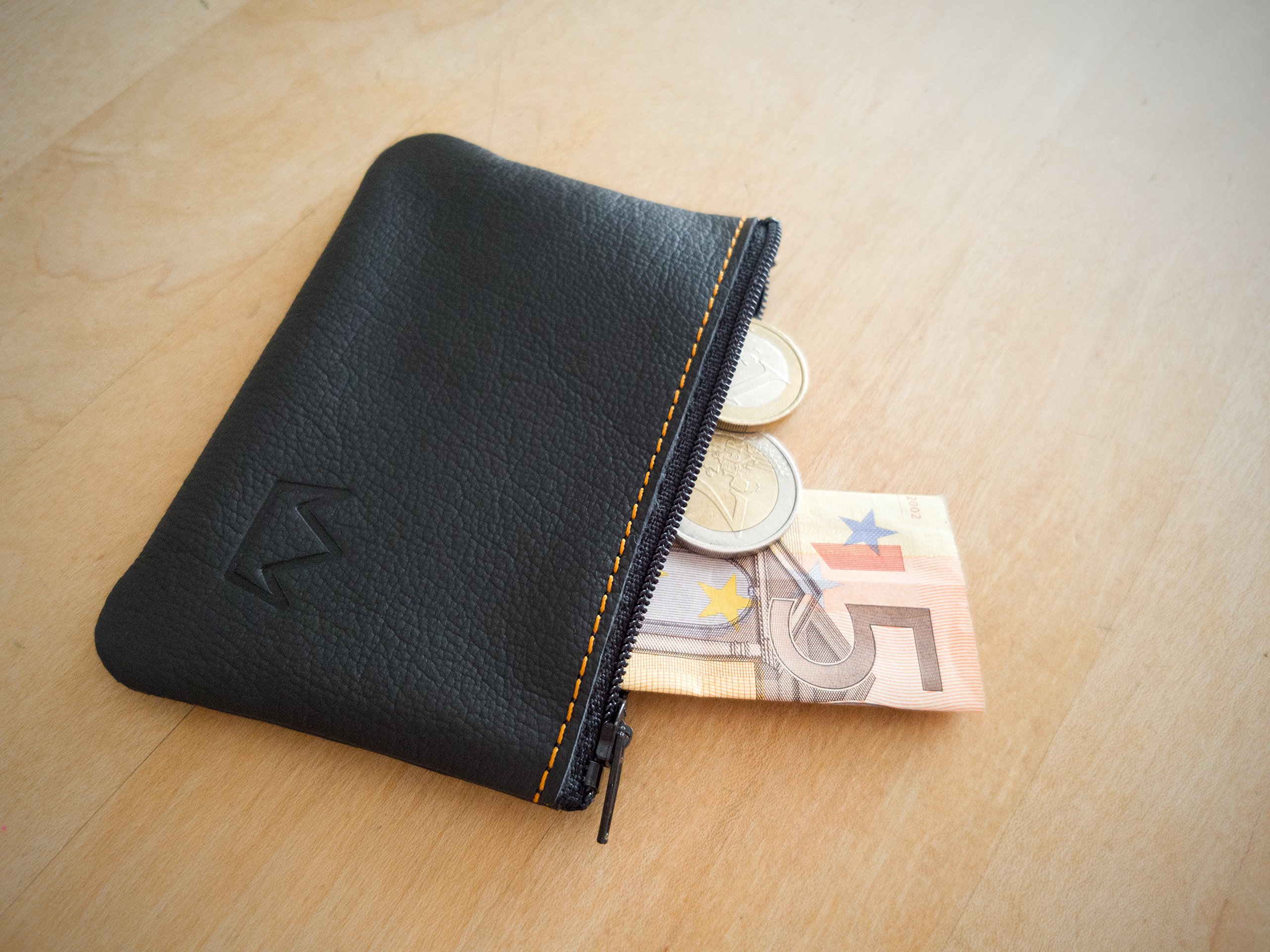 Lederprinz® | Etui na klucze z prawdziwej skóry 3 lata rozszerzonej | Skóra Nappa | Wykonanie ręczne, czarny, 105x70x10mm