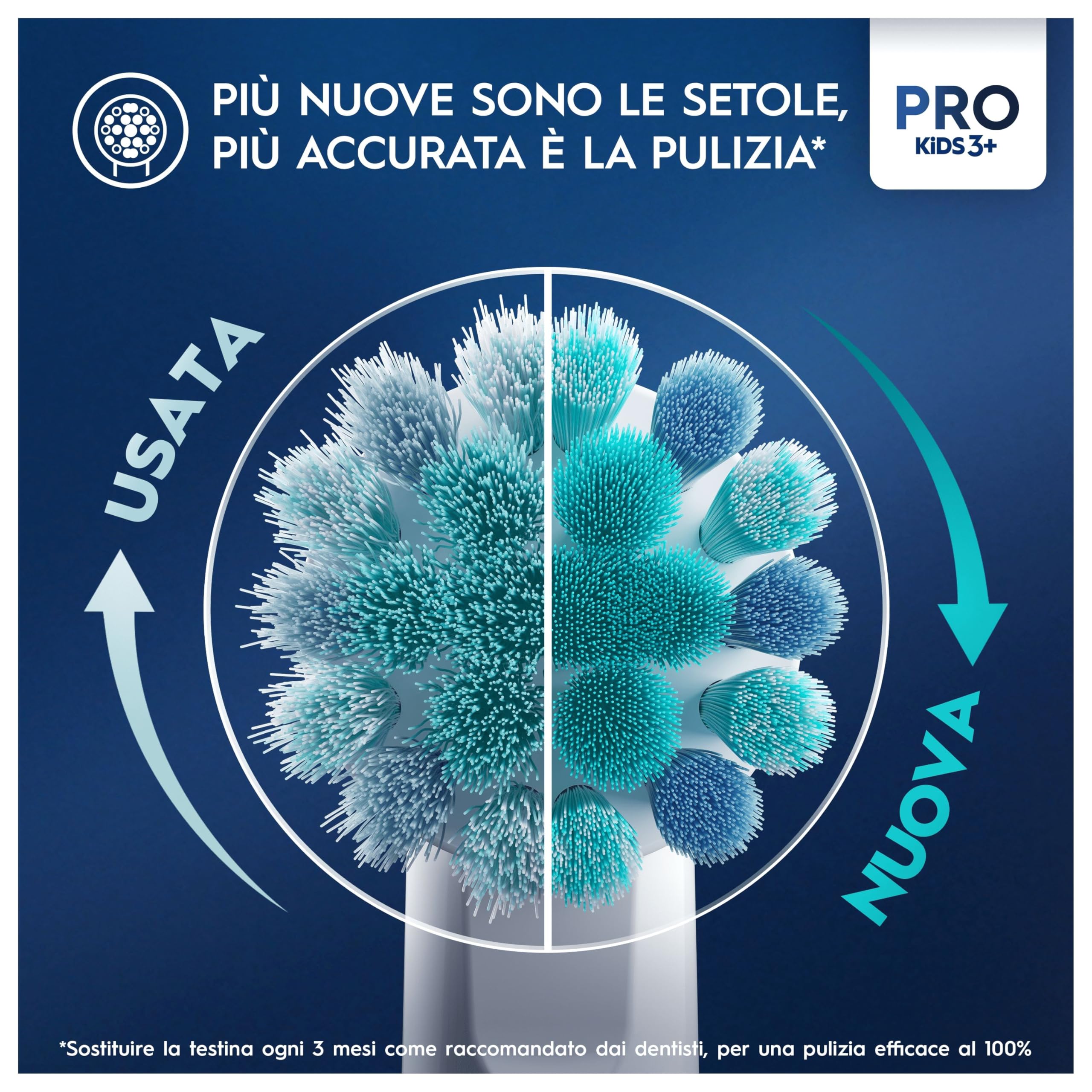 Oral-B Spazzolino Elettrico Ricaricabile Kids 3+, 1 Testina, Custodia, Azzurro - Disney Frozen, 1 Testina di Ricambio per Spazzolino Elettrico, dai 3 Anni in Su, Delicato sulle Gengive, Custodia