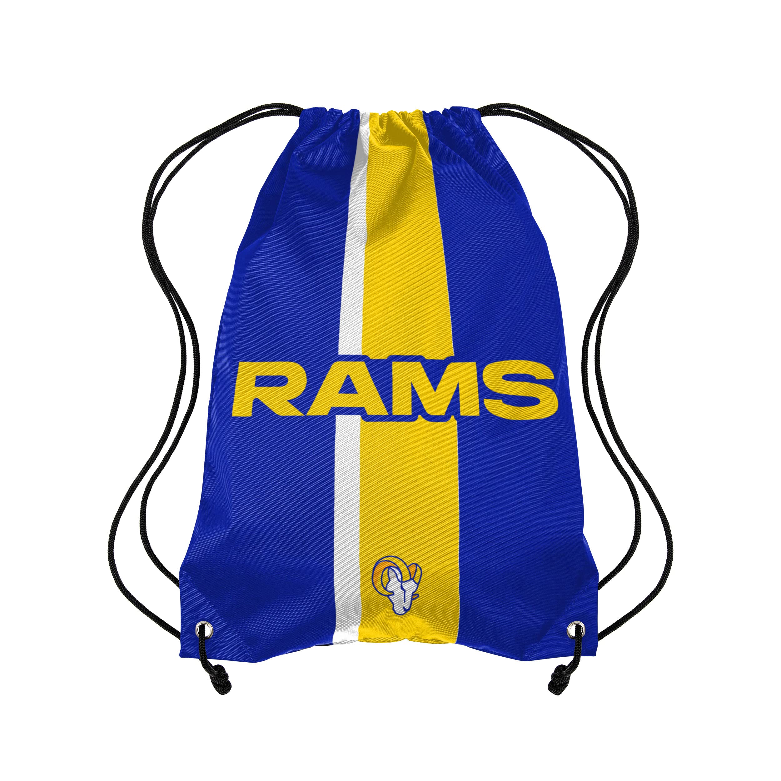 FOCO Los Angeles Rams NFL Team Stripe Wordmark Drawstring Backpack