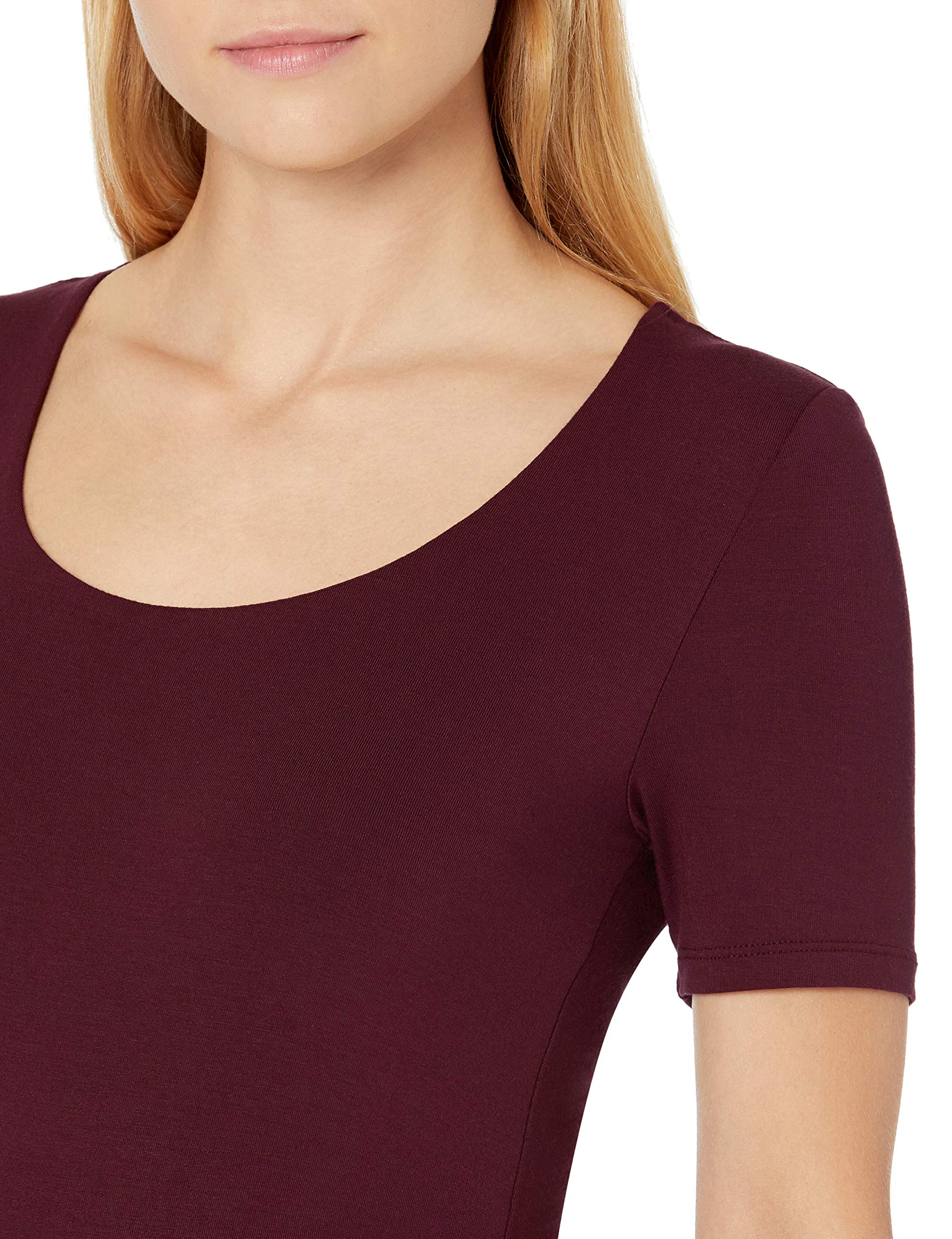 Amazon Essentials T-Shirt de Maternité Encolure Dégagée Plissé Sur Les Côtés à Manches Courtes Femme, Lot de 2