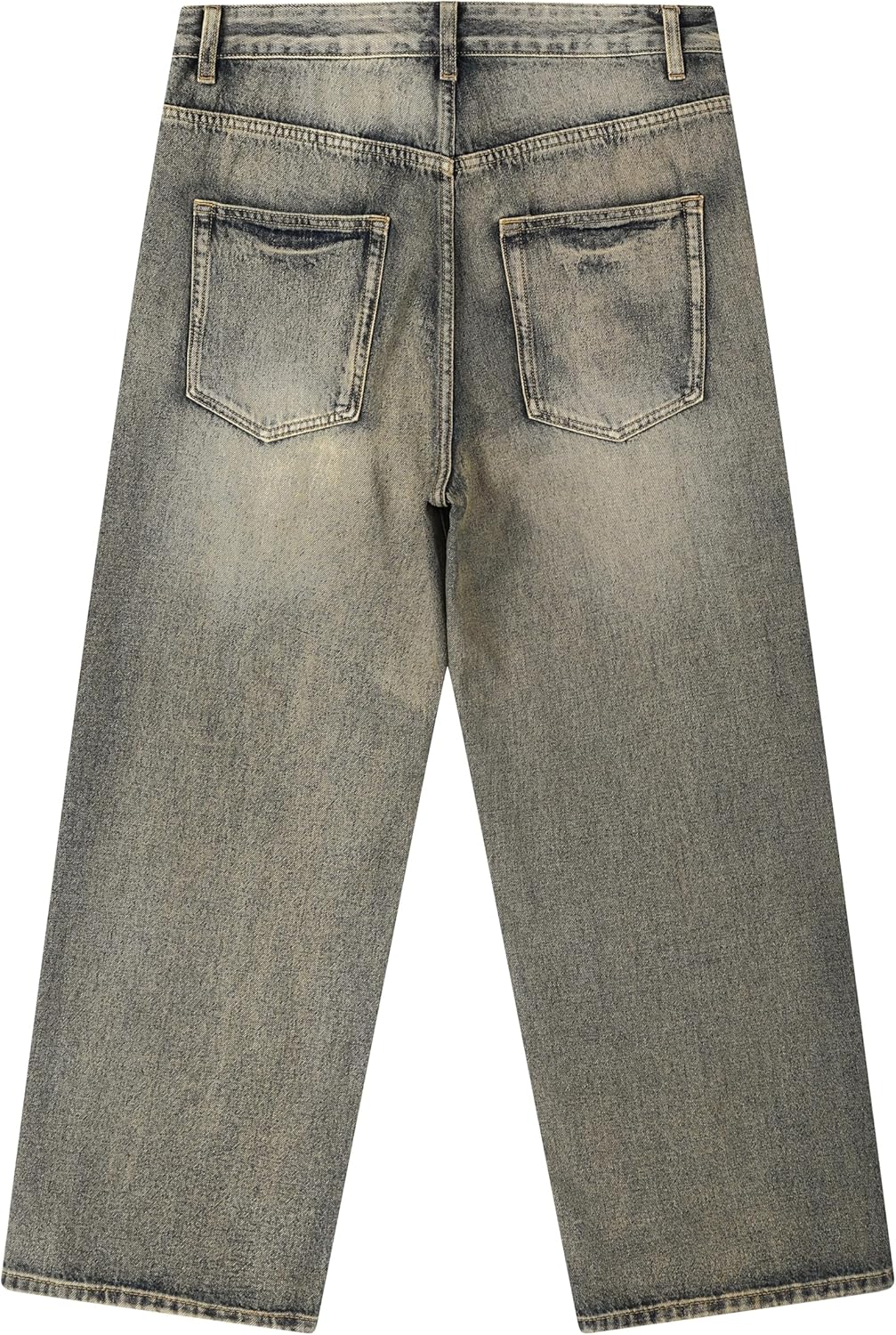 Men's Baggy Jeans - Loose Fit Wide Leg Vintage Denim Pants Y2K Hip Hop Streetwear Casual Trousers