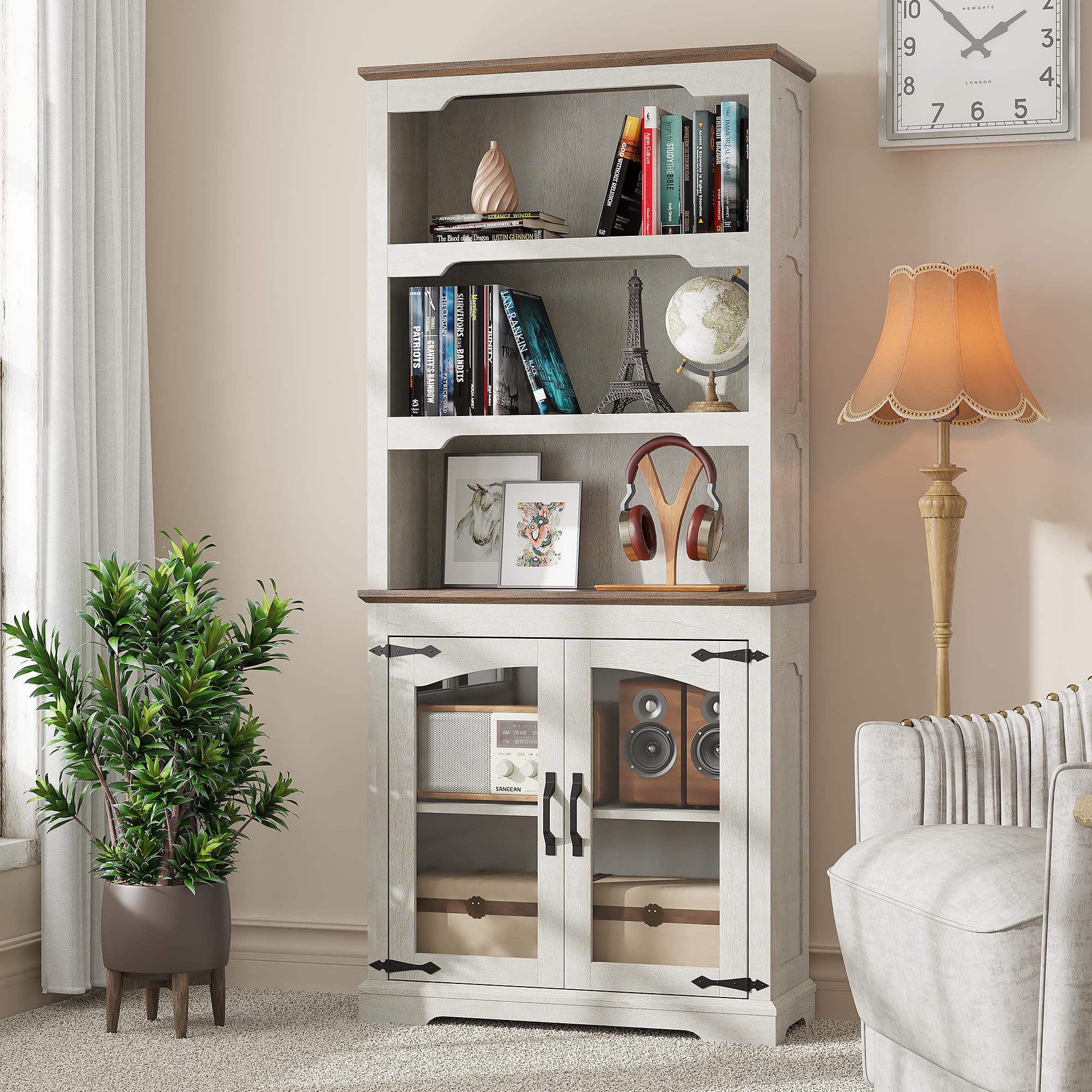 TRONLEE Tall Bookcase, 70 inch Height, 5-Tier Open Storage Shelf, 31.5 in Wide Standing Bookshelves for Home, Office, Bedroom, School, Library, 31.5W