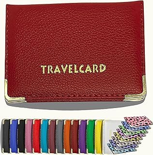 HITHIKA New Leather Oyster Travel Card Bus Pass Holder Wallet Rail Card Cover CASE (Maroon)