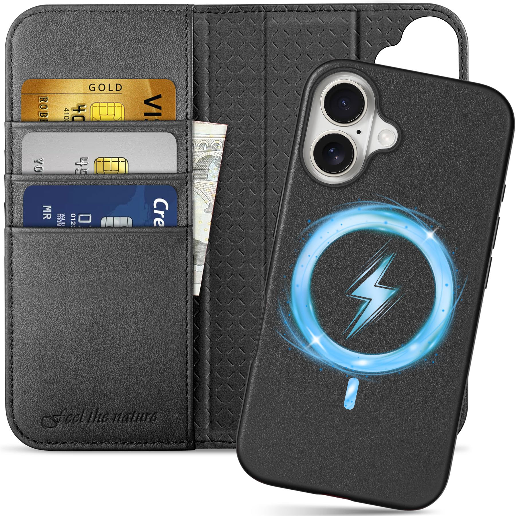 SHIELDON Wallet Case for iPhone 16 Plus 5G 6.7"