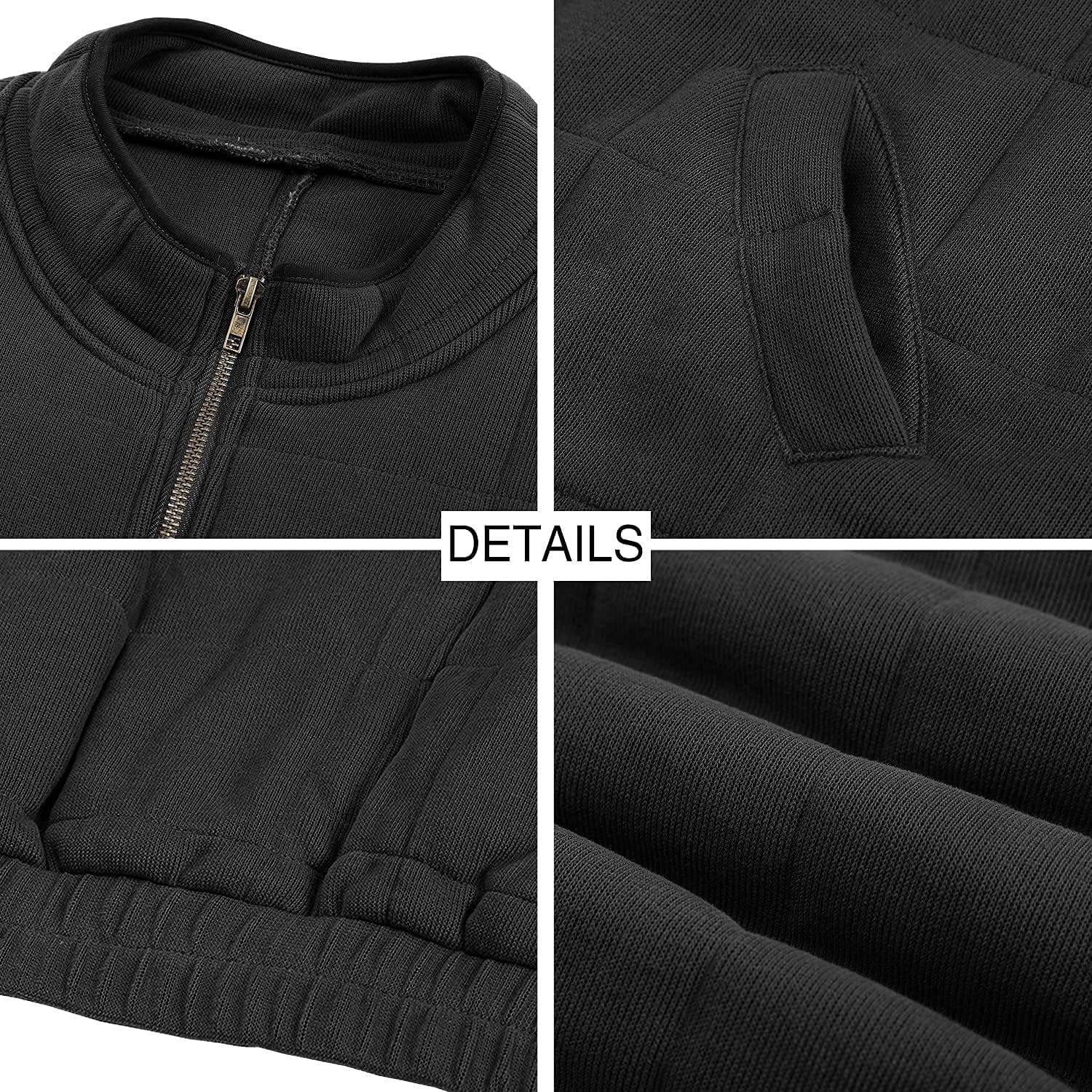 Womens Winter Quilted Down Jacket Lightweight Long Sleeve Zip Up Bomber Long Sleeve Stand Neck Warm Casual Plain Coat