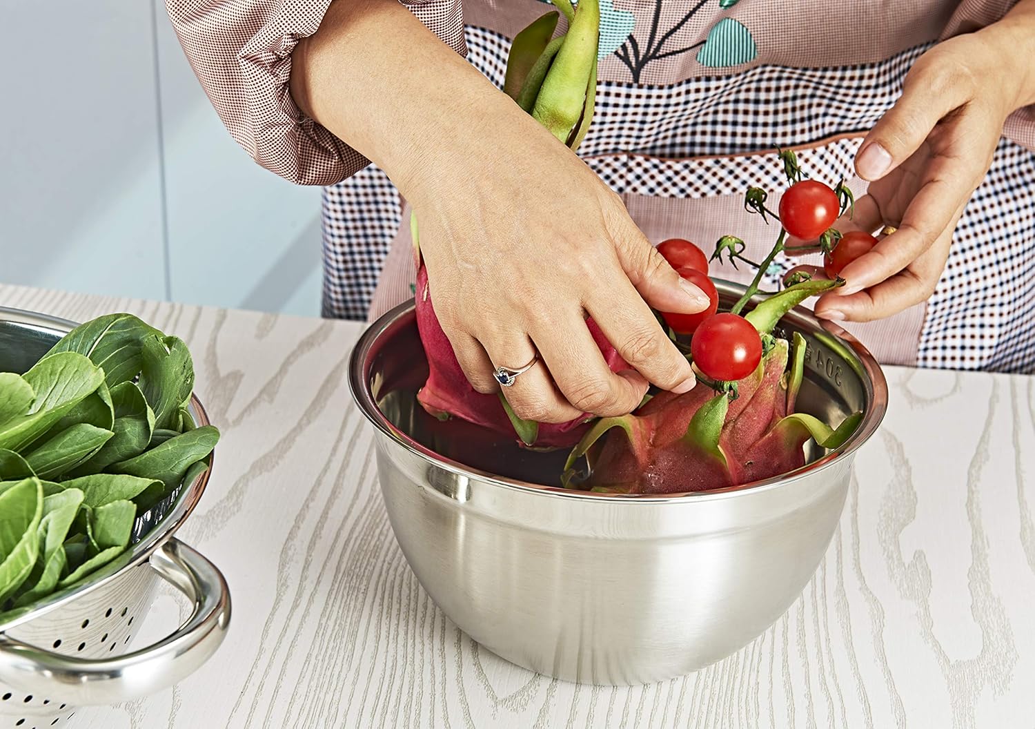 Stainless Steel Mixing Bowl for Baking Cooking and Food Storage Metal Kitchen Aid Mixing Bowls 5 Quart - Image 3