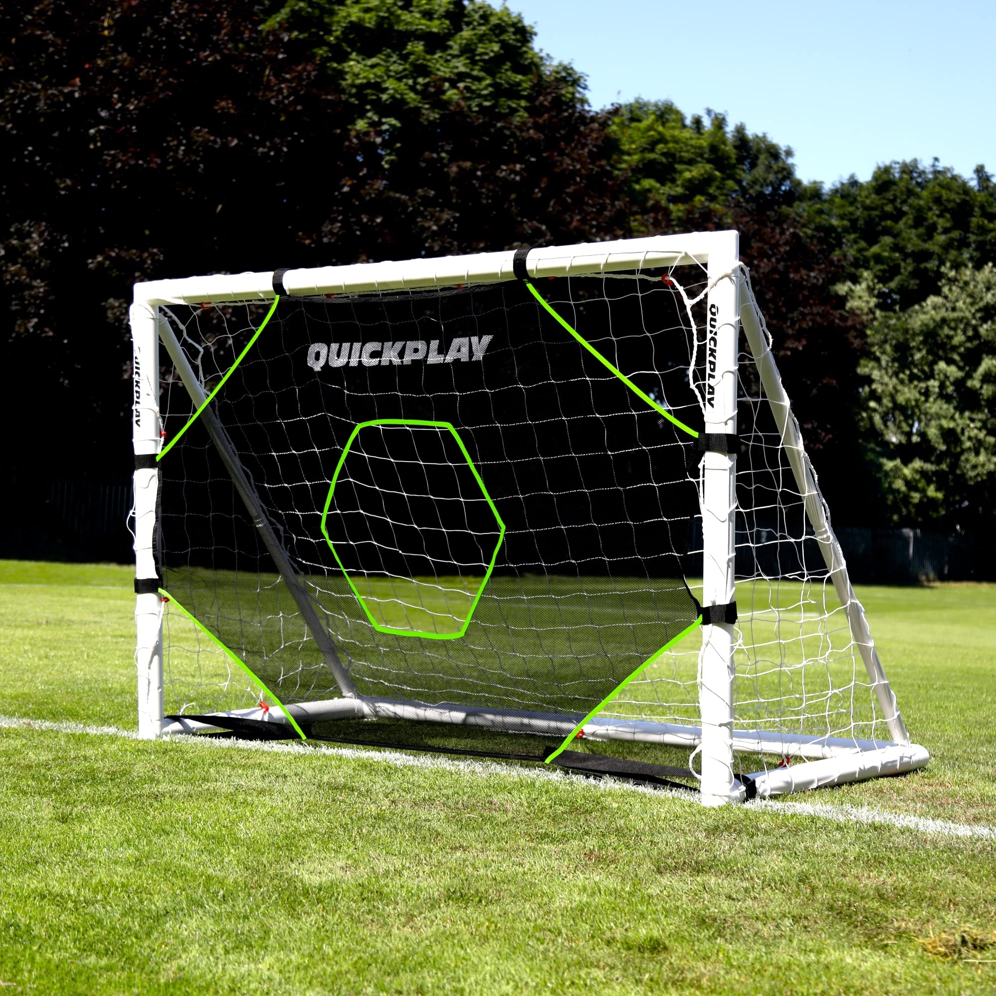 QUICKPLAY Target Net Lite with 5 Target Zones | Practice Shooting and Passing Accuracy | Soccer Goal Frame not Included