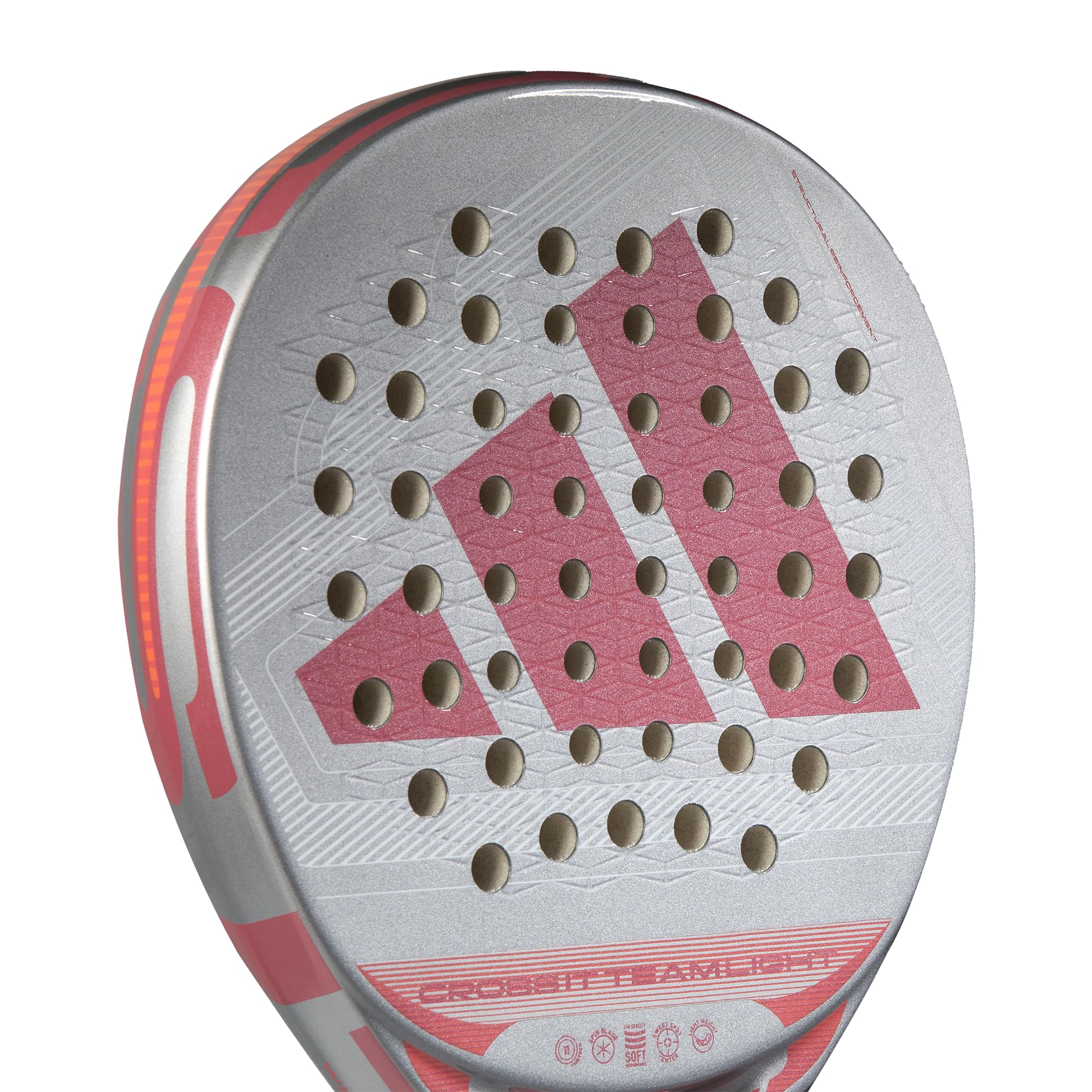 Pala de pádel adidas Cross IT Team Light 2026,Gris,Forma Redonda, Fibra de Vidrio, Goma eva Soft Performance