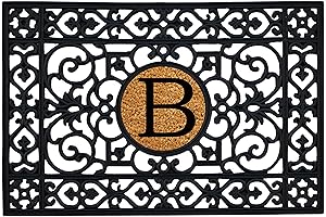 Calloway Mills Letter B Monogram Insert Rubber Doormat
