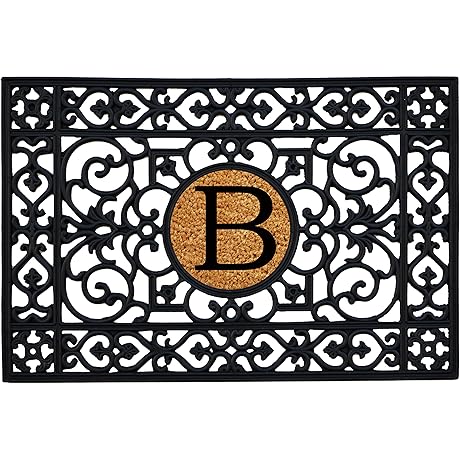 Calloway Mills Letter B Monogram Insert Rubber Doormat