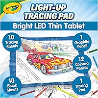 Crayola Light Up Tracing Pad Blue - LED Drawing Tracing Light Box for Kids Ages 6+, Easter Basket Stuffer, Sketching Toy