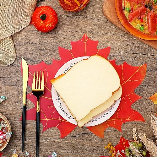 Miniatura 6 de 6 manteles individuales de Acción de Gracias de otoño, resistentes al calor, manteles individuales para mesa de comedor, otoño, cosecha, para el