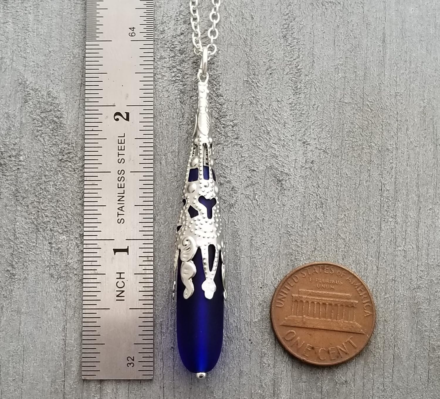 Handmade Sea Glass Necklace, Hawaiian Jewelry For Women, Long Teardrop necklace, Sea Glass Jewelry For Women, Birthday Gift For Girls