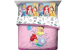 Disney Princess Friendship Adventures 7-Piece Full Size Bedding Set