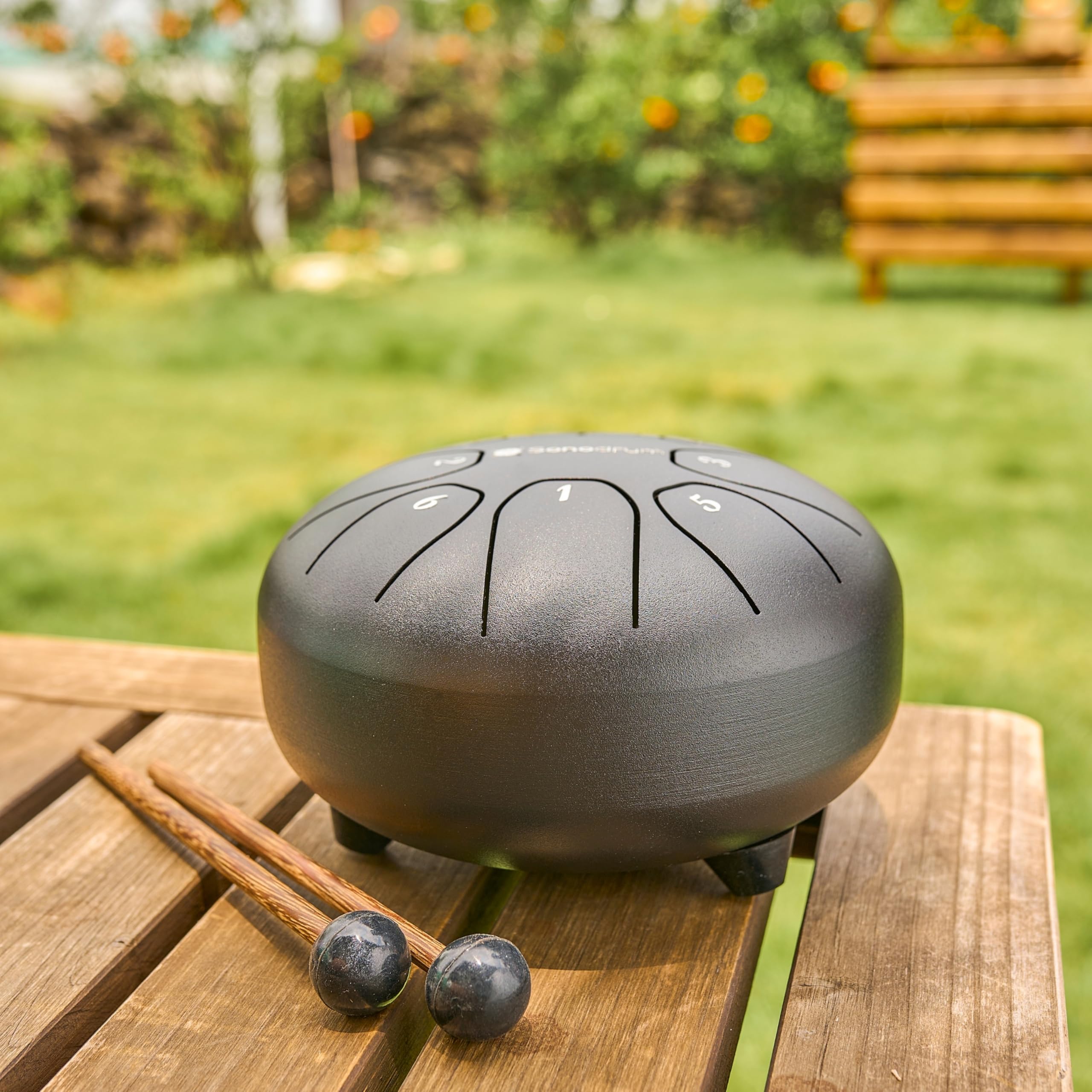 Sonodrum Stalen tongtrommel Standard D groot in zwart - 30 cm
