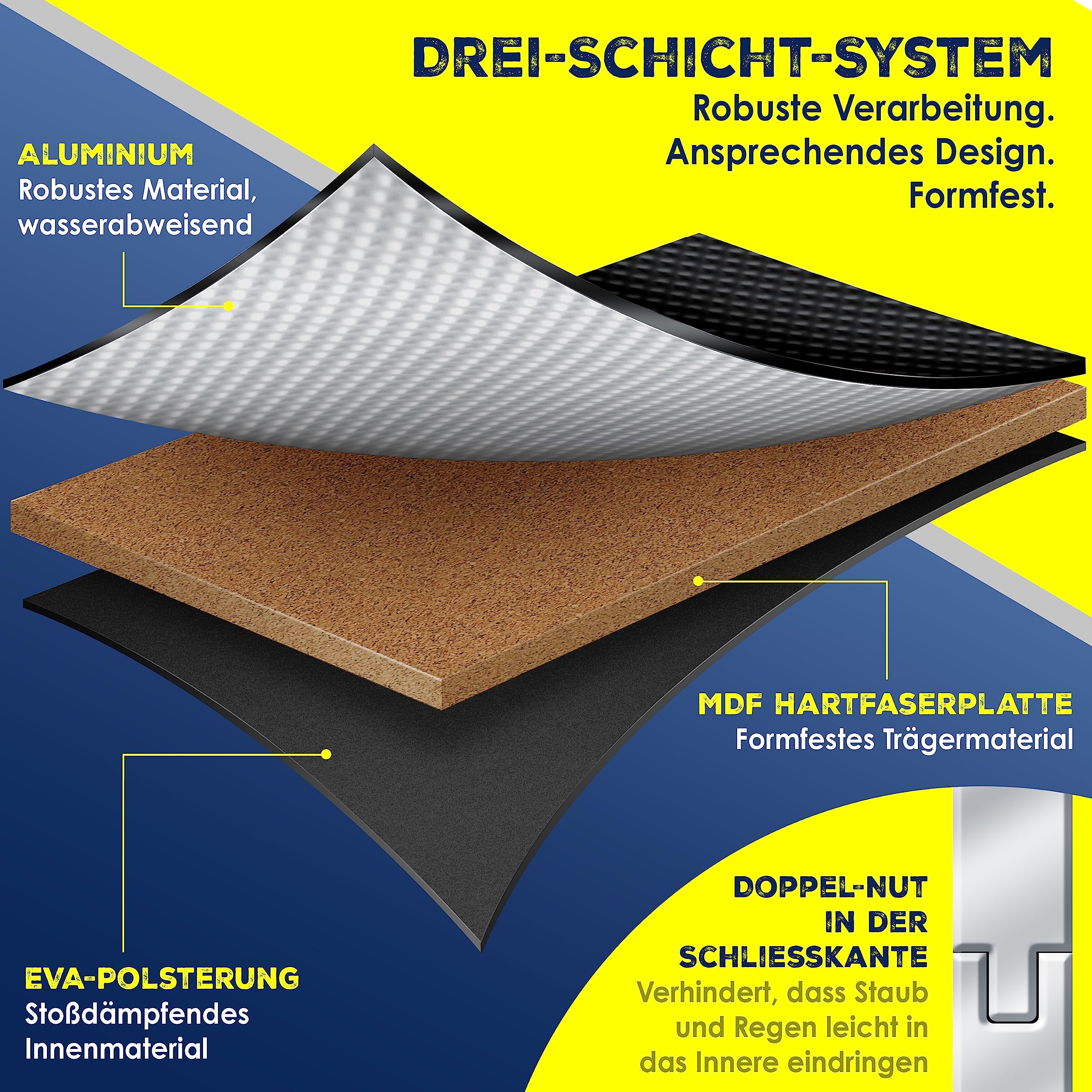 Masko® 3er SET Alu Boxen | Alubox | Alukiste | Werkzeugkoffer | Werkzeugkasten | Transportbox | Werkzeugkiste | Lagerbox NEU Werkzeug Box |