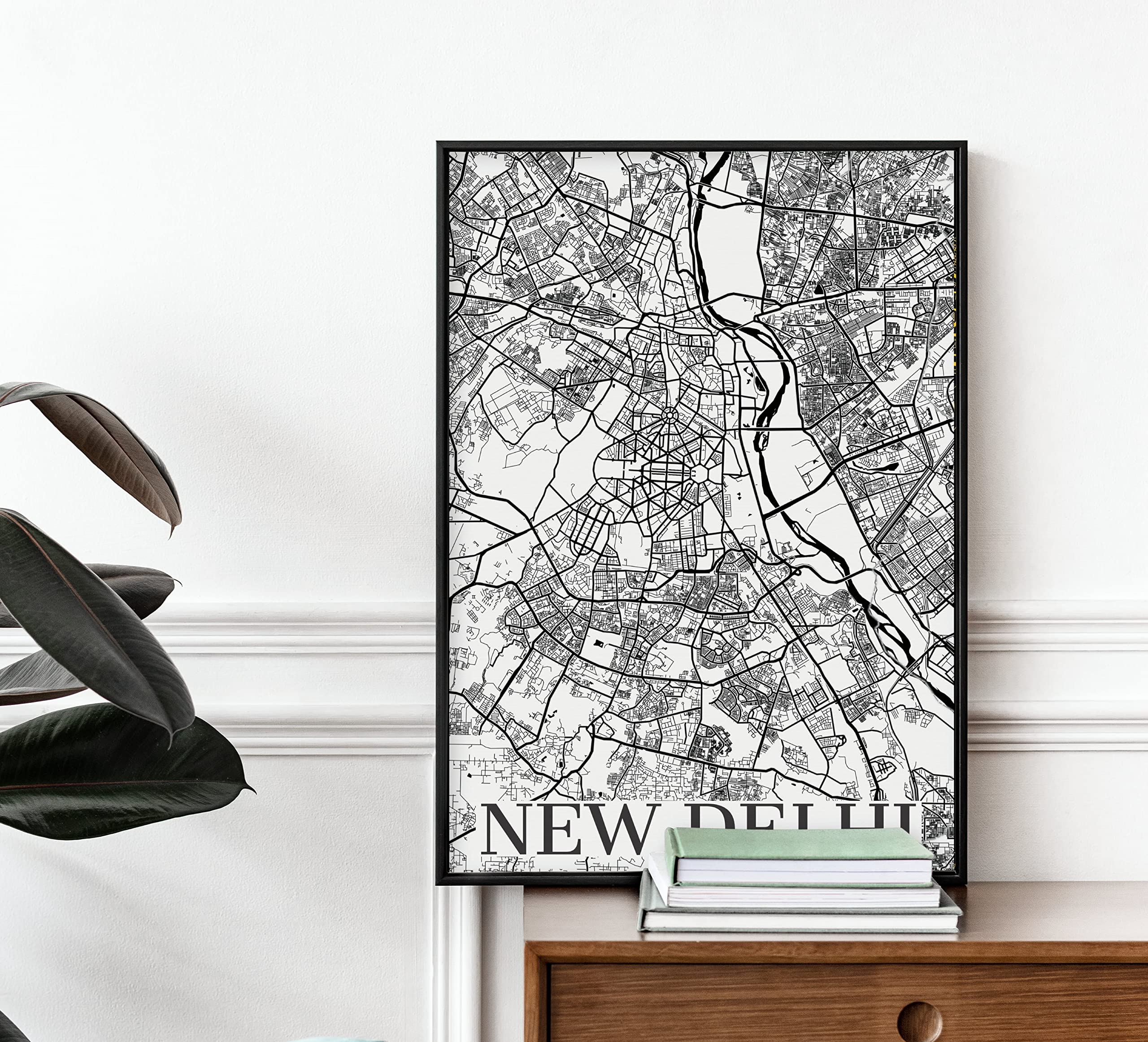 Delhi Map Poster | Wall Poster | Map Poster | Home decor | Delhi poster (Black & White) (B09HJH9LX2) Amazon Price History, Amazon Price Tracker