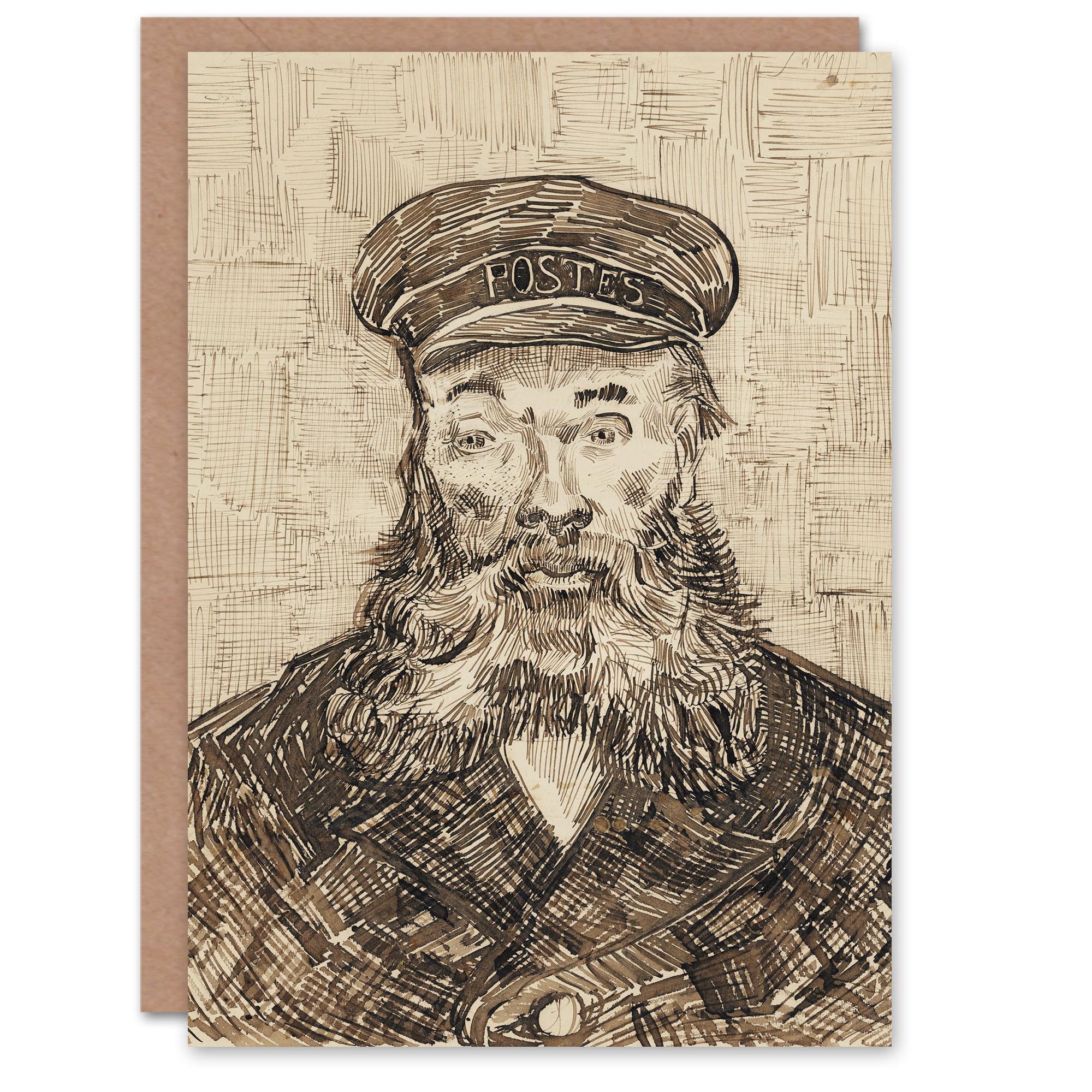 Artery8 Vincent van Gogh Art Card Sketch Portrait of Joseph Roulin