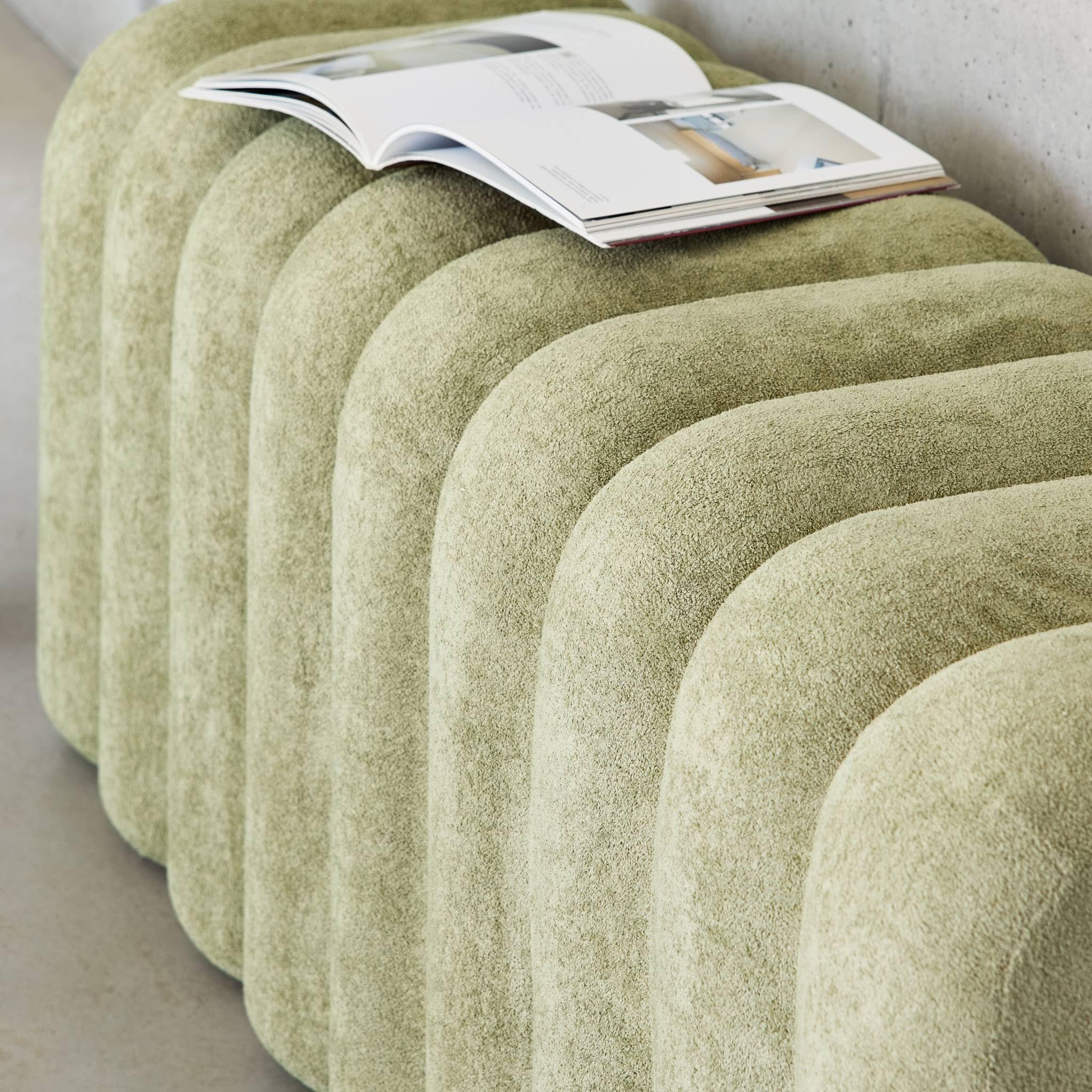 sweeek - Banc. Bout de lit Vert Contemporain en Tissu