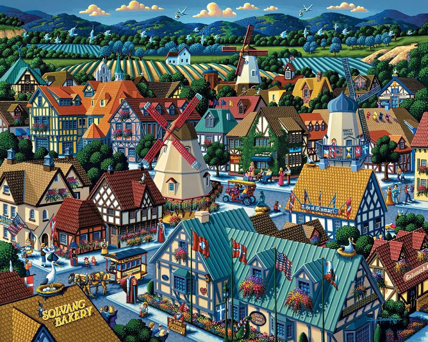 Dowdle Jigsaw Puzzle - Solvang - 1000 Piece