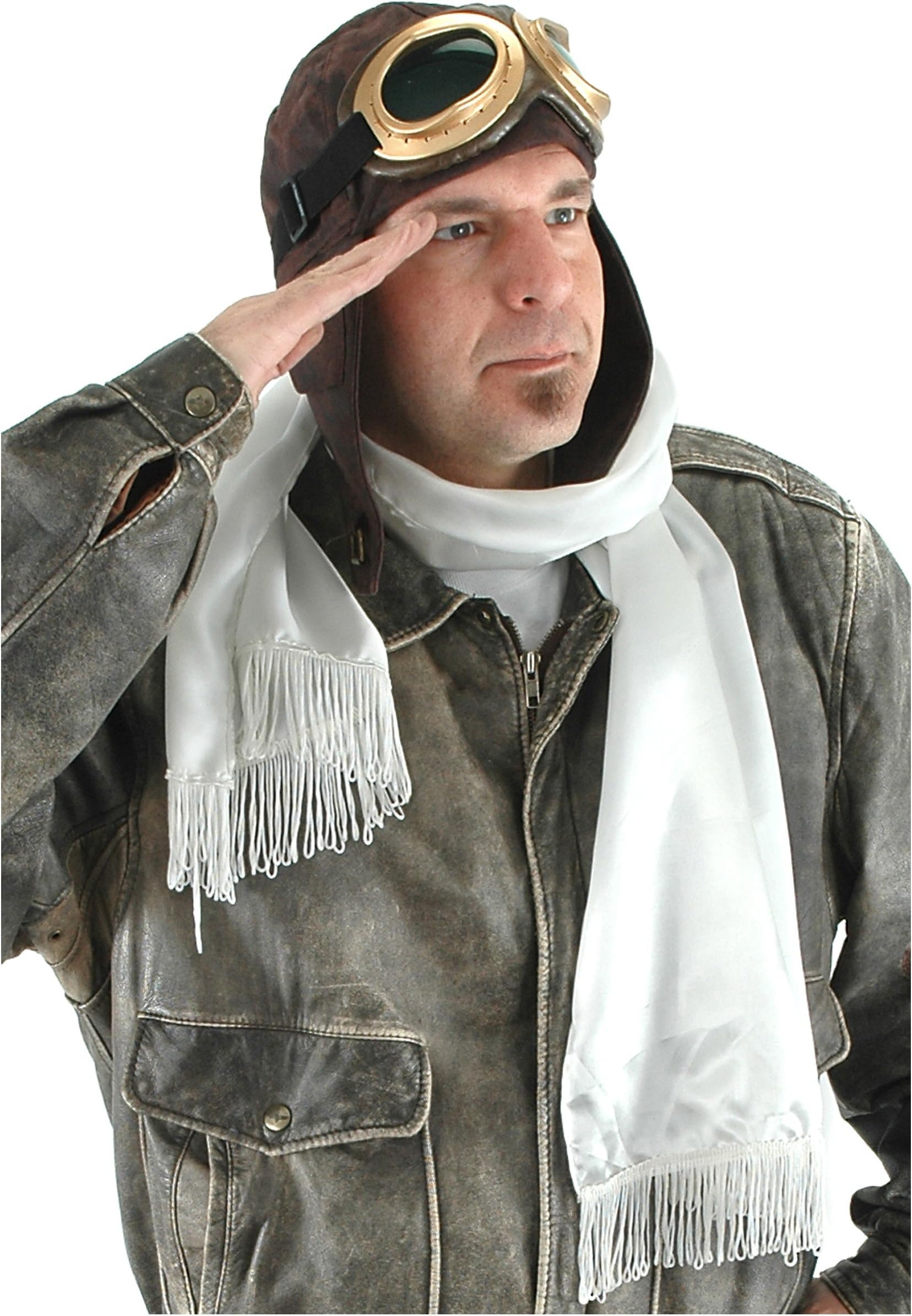 Aviator Costume Accessory Kit with Hat Goggles and Scarf
