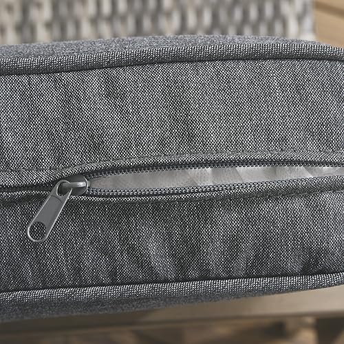 Miniatura 9 de Outsunny Juego de 3 piezas de mimbre para patio con cojines, marco de aluminio, muebles de conversación de ratán de polietileno para exteriores con