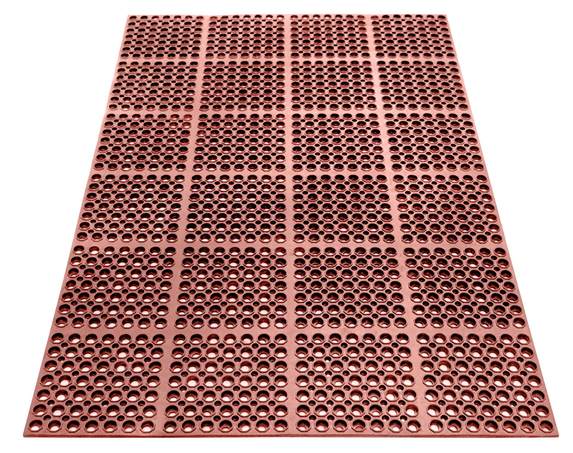 UNIMAT Commercial Kitchen Mat – 1/2" Thick Anti-Fatigue Rubber, 39" X 58.5", Red, With Drain Holes & Non-Slip Backing