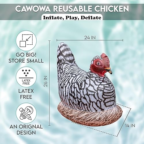 Miniatura 7 de Pollo inflable, decoraciones para fiesta de cumpleaños, juguetes temáticos de granja del salvaje oeste, decoración de gallina inflable, inflables