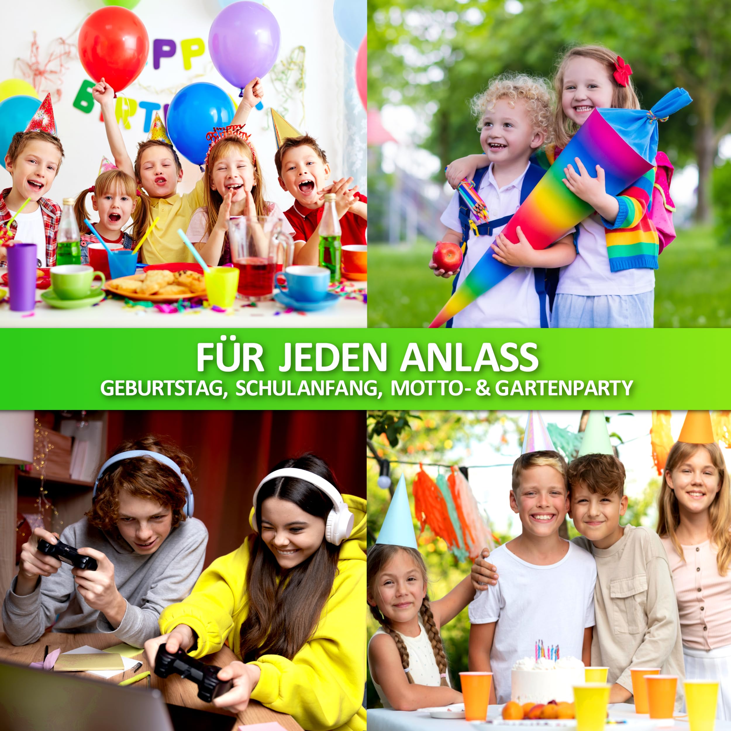 VULAVA 12 x gaming-uitnodigingskaarten, kinderverjaardag