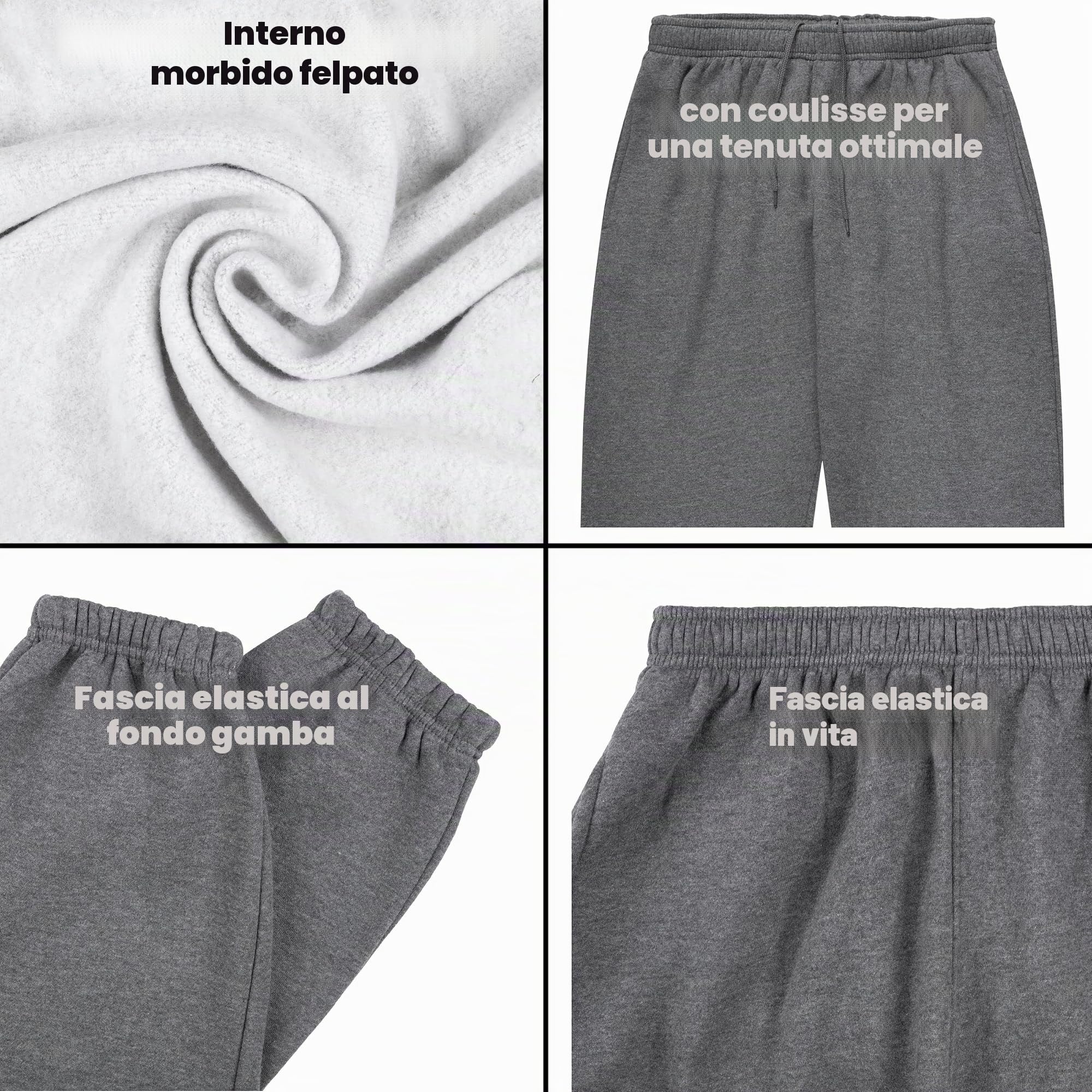 Finchman FMJS135 - Tuta da uomo Finchsuit 1, per jogging, allenamento e sport in generale grigio scuro XXXXXL