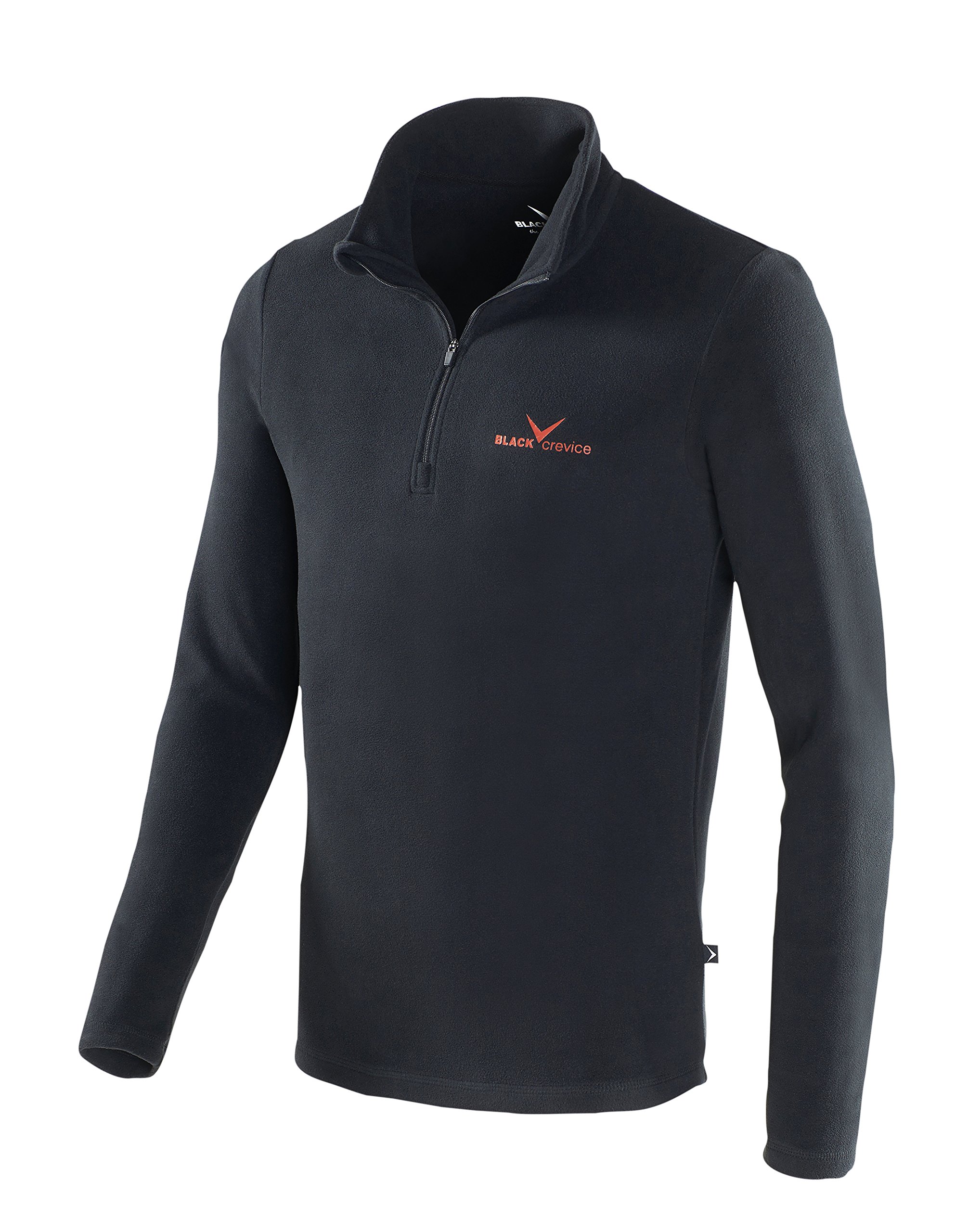 Black Crevice Men Skirolli Ski Roll-Neck, Black - black/red, M (Manufacturer Size: 50)