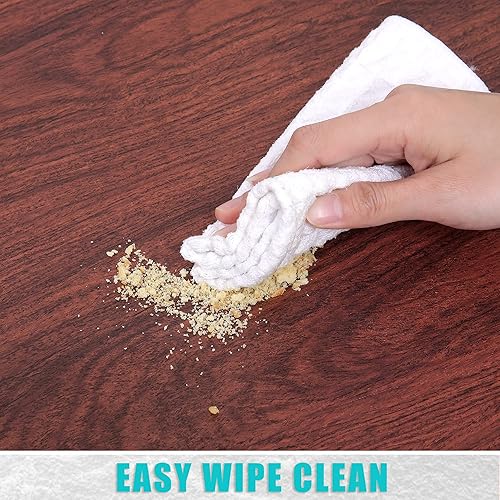 Miniatura 7 de smiry Mantel rectangular, mantel de vinilo elástico ajustable para mesas plegables de 4 pies, 30 x 48 pulgadas, impermeable, lavable, para