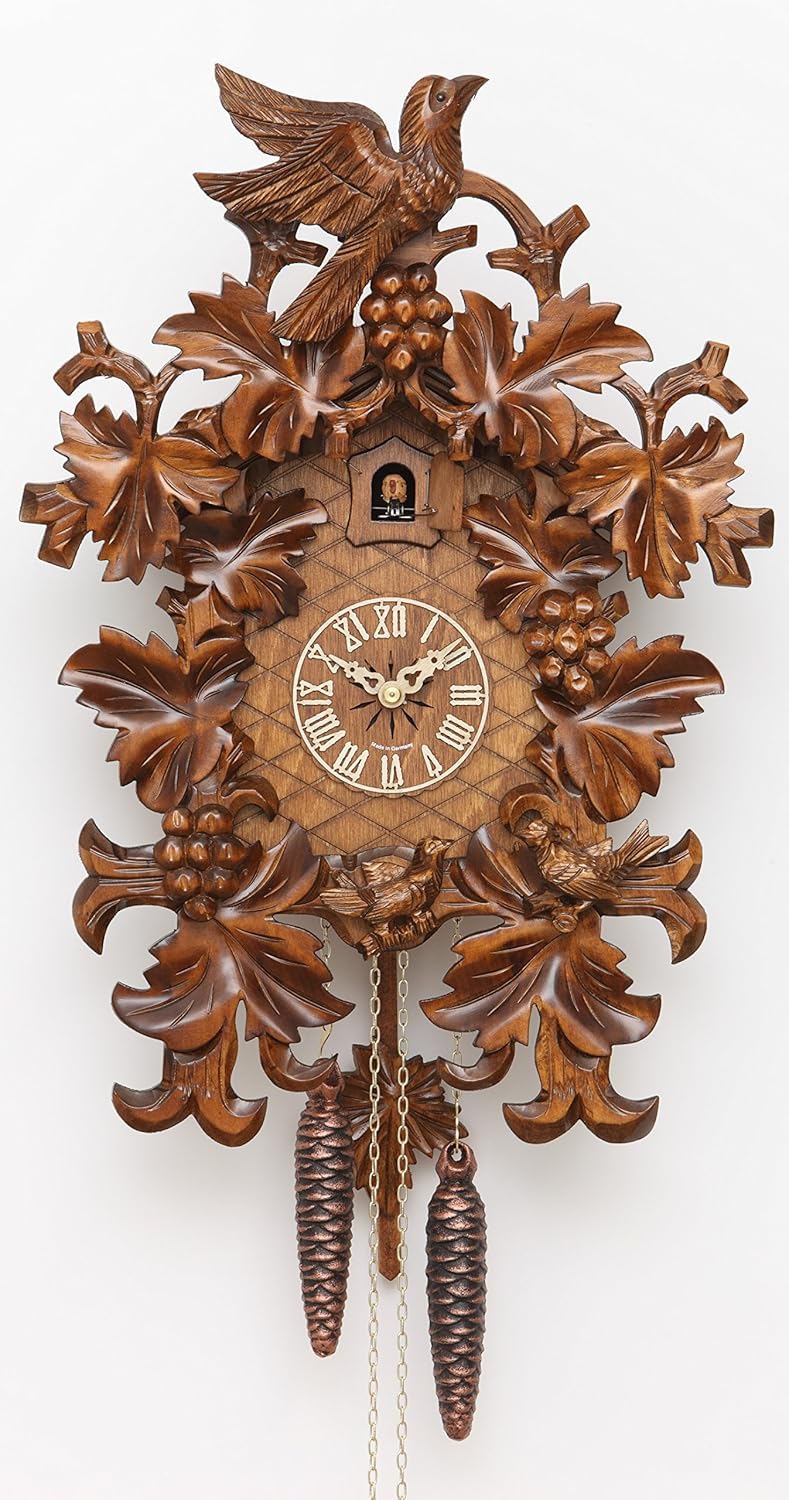 Hekas Cuckoo Clock 10 Leaves, 3 Birds