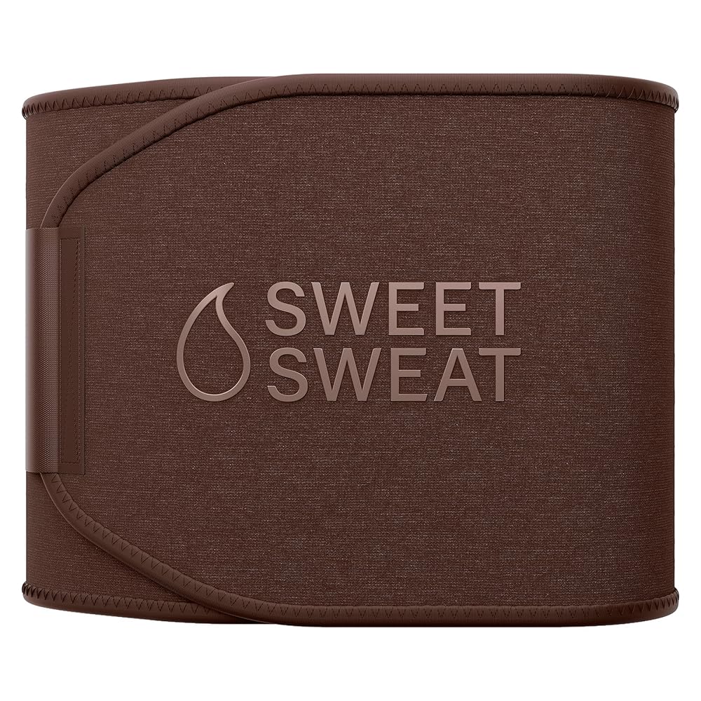 Sports Research Sweet Sweat Toned Waist Trimmer for Women and Men | Premium Waist Trainer Belt to \'Tone\' your Stomach Area (Terra, Small)