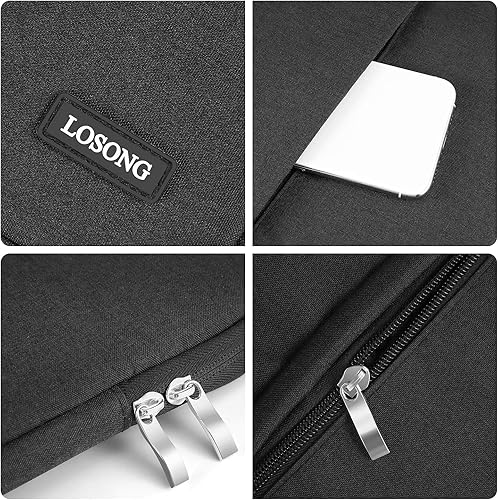 Vista 5 de Losong - Funda protectora para monitor portátil de 156 pulgadas funda de transporte para la mayoría de monitores portátiles de 156 pulgadas